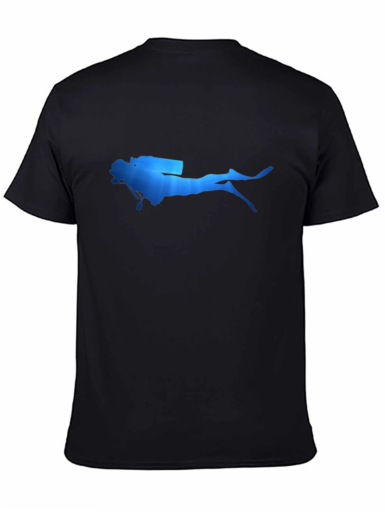 Diver Silhouette T-Shirt - Black Cotton Tee