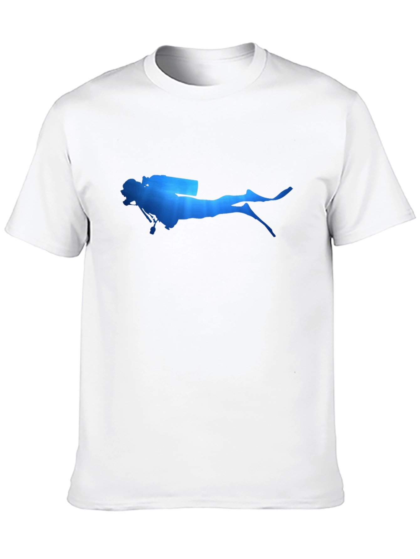 Diver Silhouette T-Shirt - Black Cotton Tee