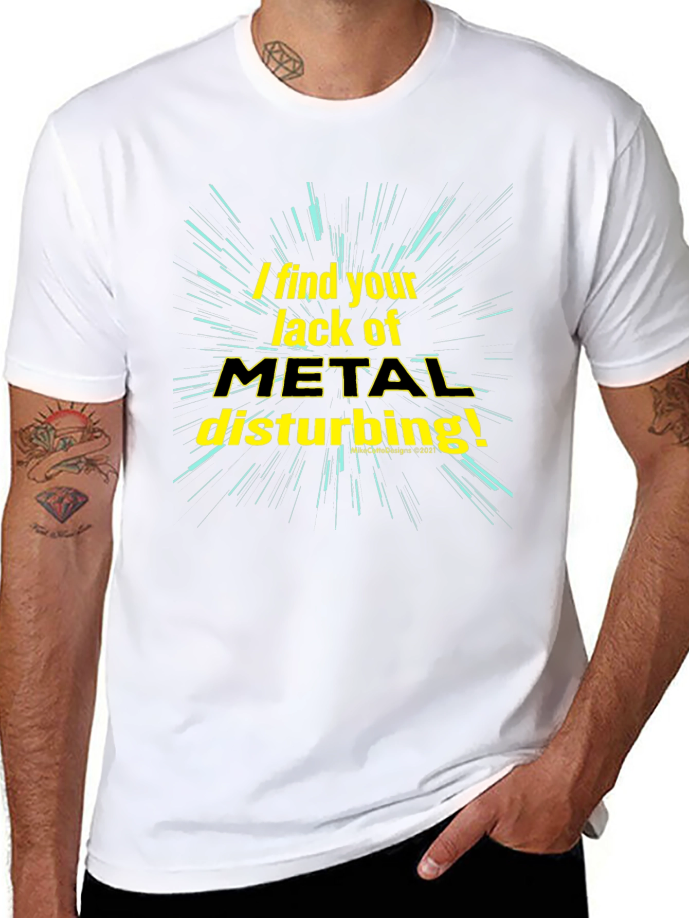 Metal Music Fan T-Shirt - Disturbance Theme