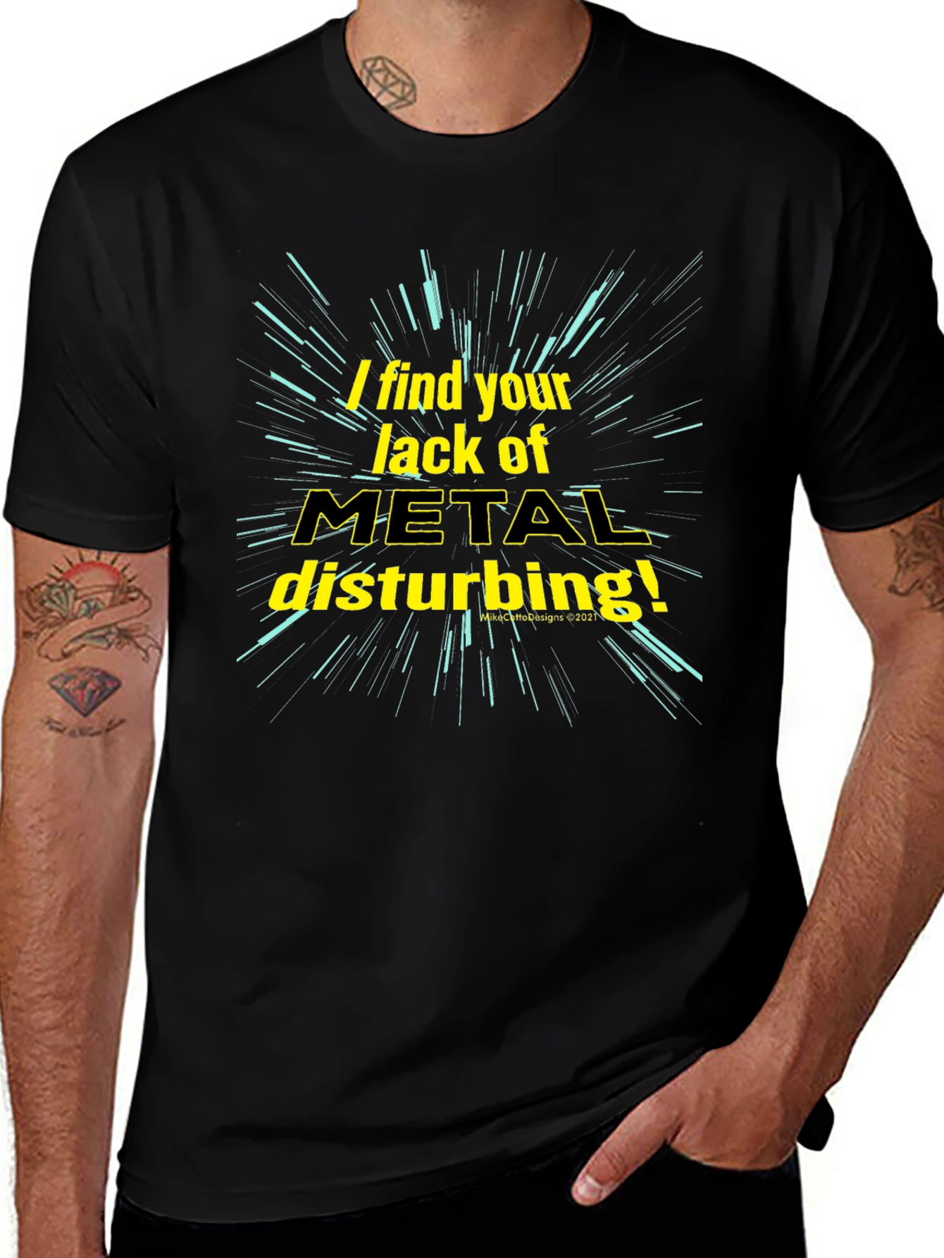 Metal Music Fan T-Shirt - Disturbance Theme