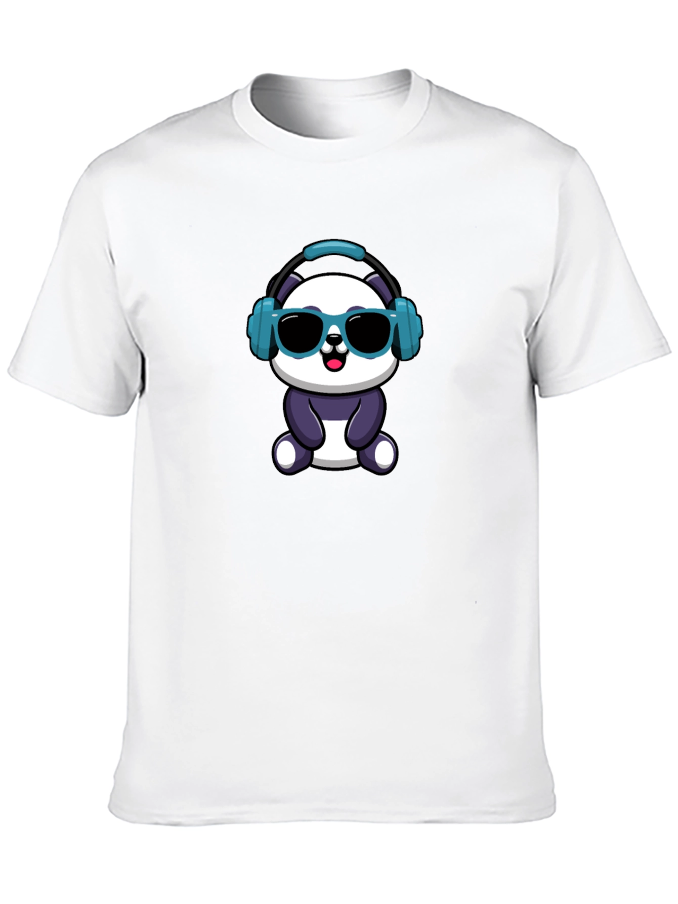 Cool Panda Graphic Tee - Black Cotton T-Shirt