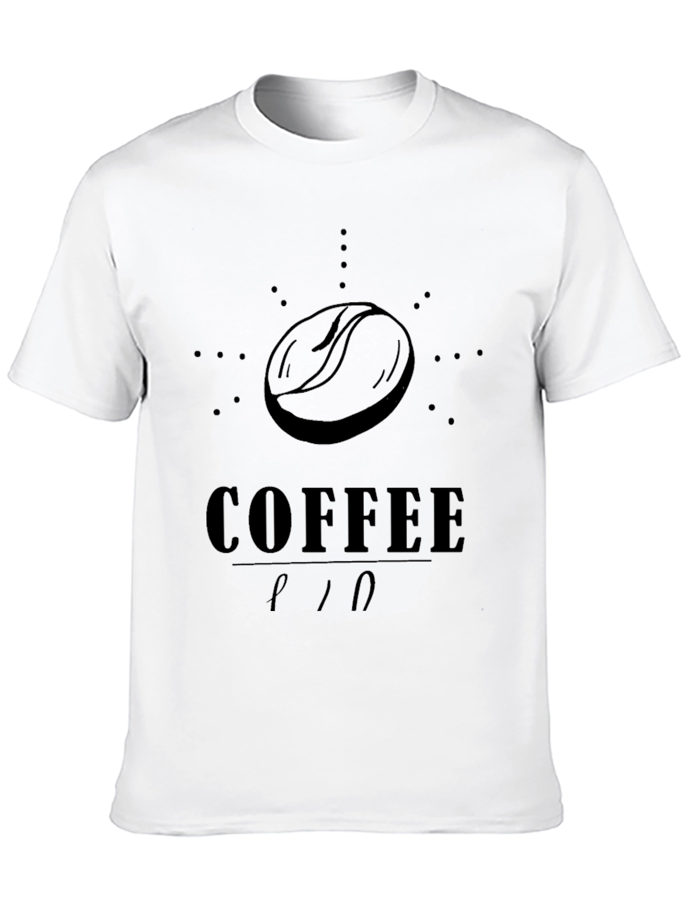 Coffee Bean Graphic Tee - Stylish Black T-Shirt