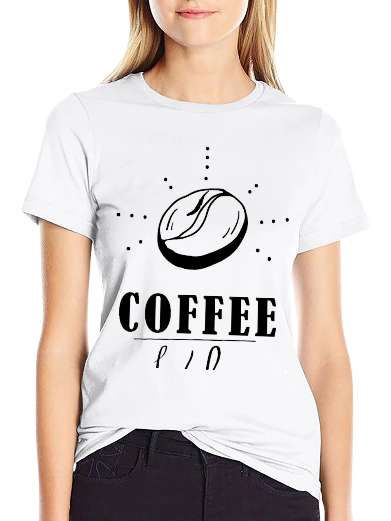 Coffee Bean Graphic Tee - Stylish Black T-Shirt