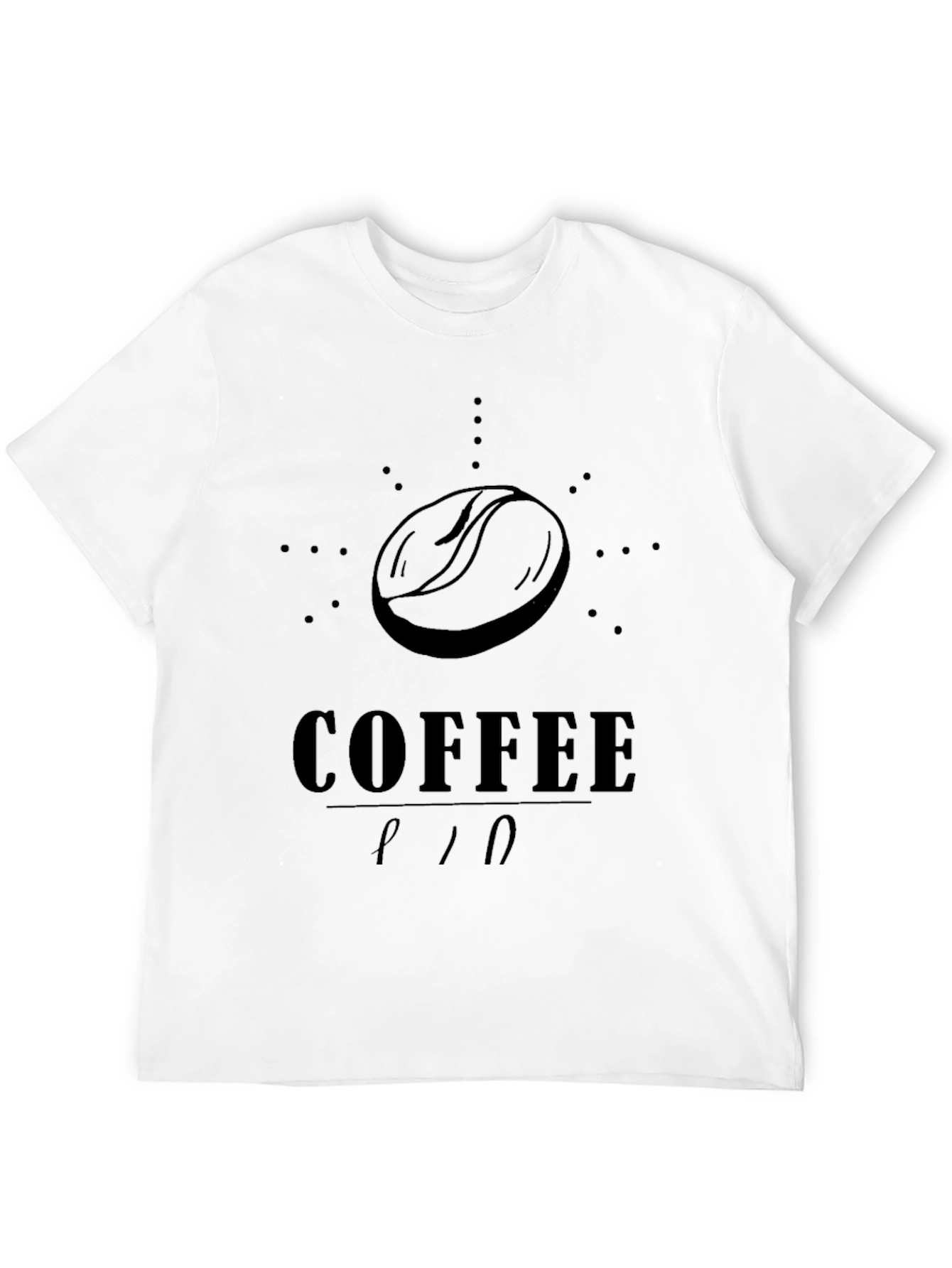 Coffee Bean Graphic Tee - Stylish Black T-Shirt