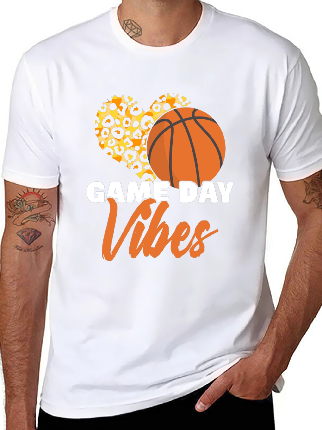 Game Day Vibes Basketball Graphic T-Shirt