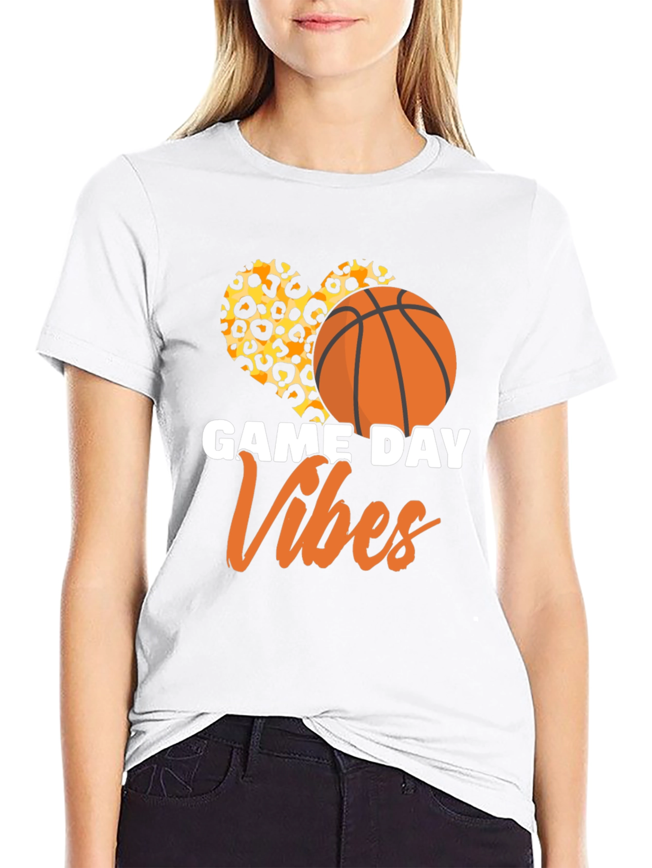 Game Day Vibes Basketball Graphic T-Shirt