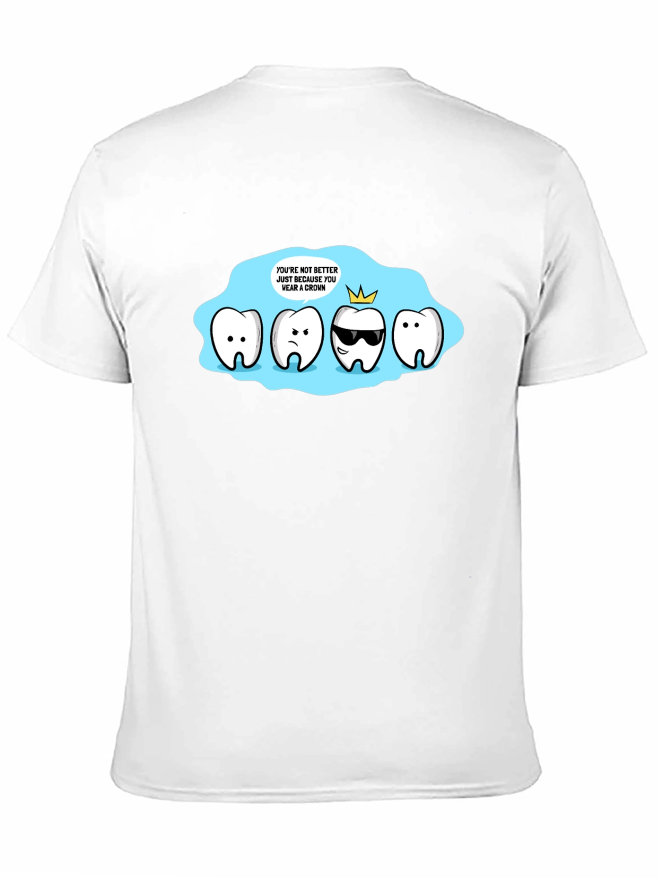 Crown Cartoon Graphic Black T-Shirt