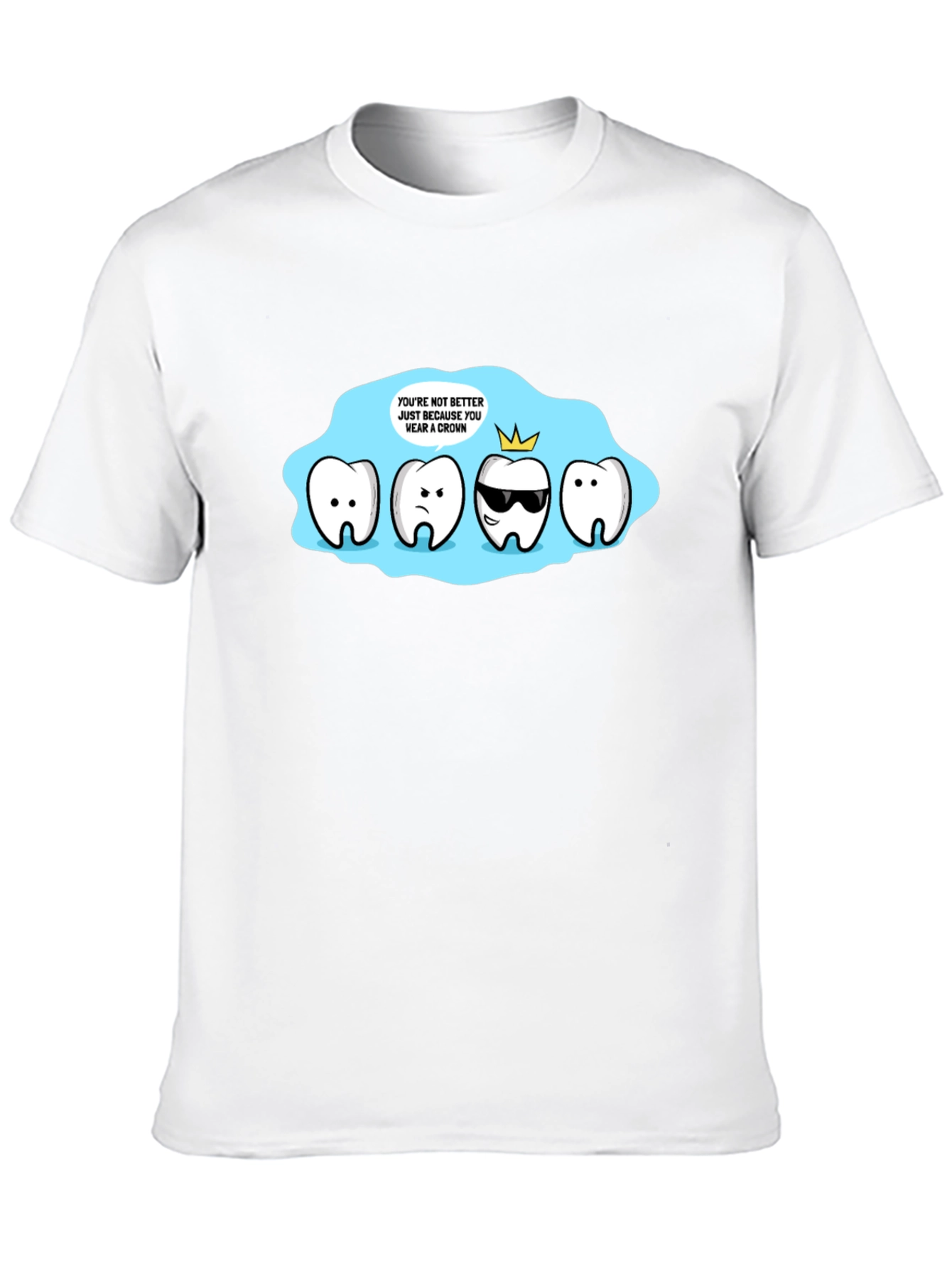 Crown Cartoon Graphic Black T-Shirt
