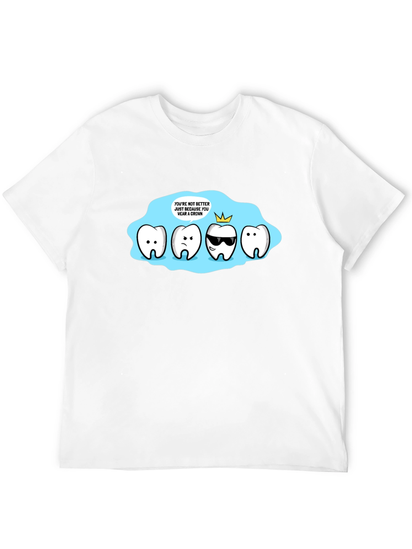 Crown Cartoon Graphic Black T-Shirt