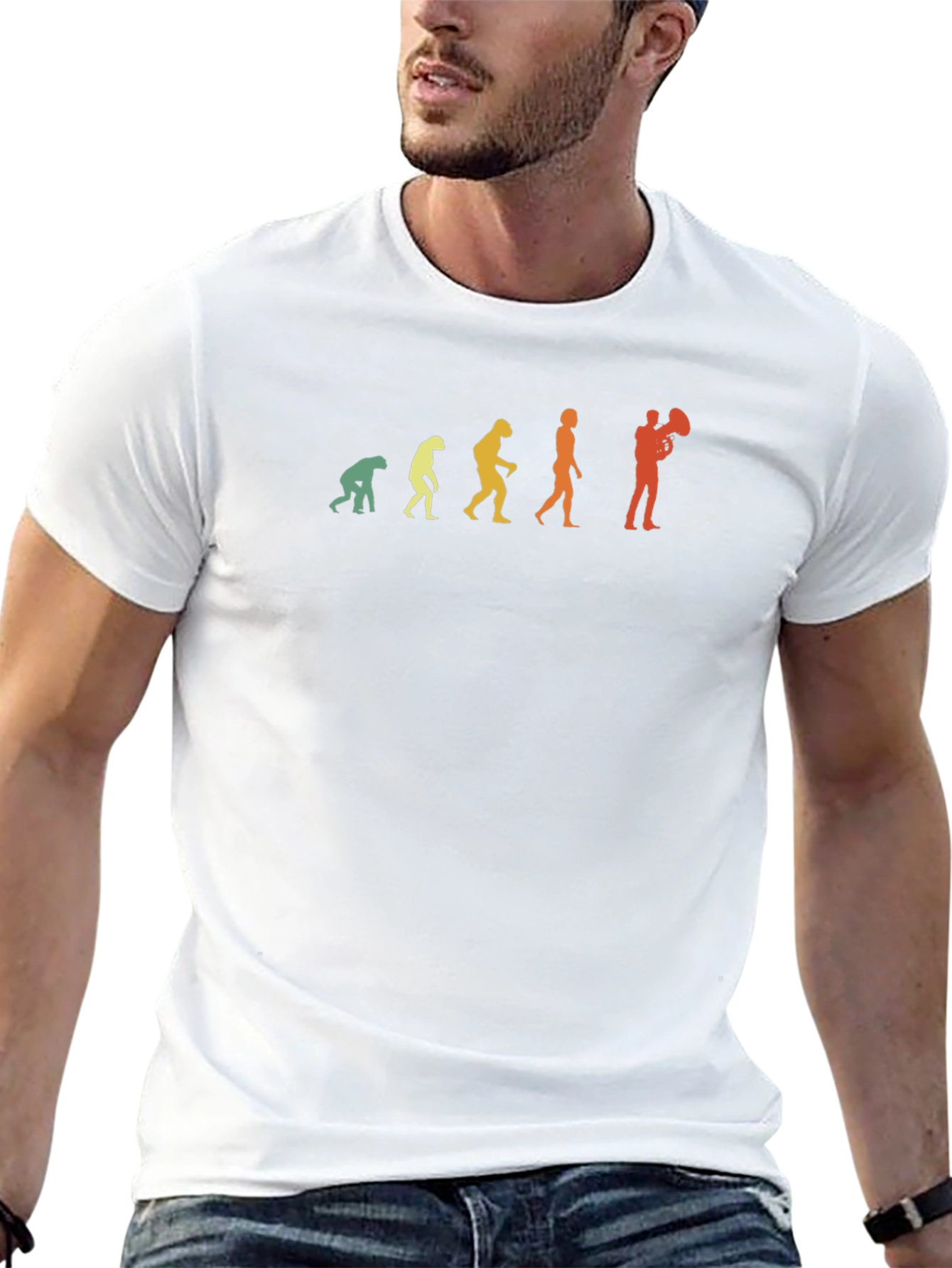 Evolution of Tuba Player Graphic T-Shirt