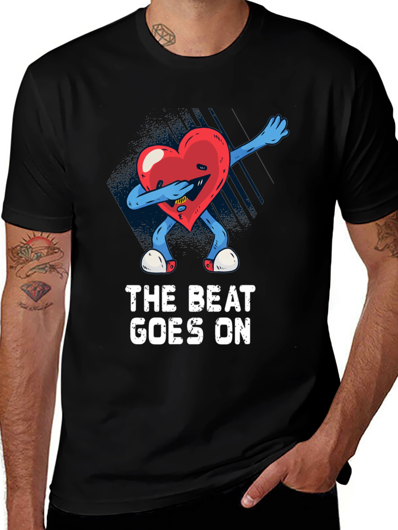 The Beat Goes On Heart Dab T-Shirt