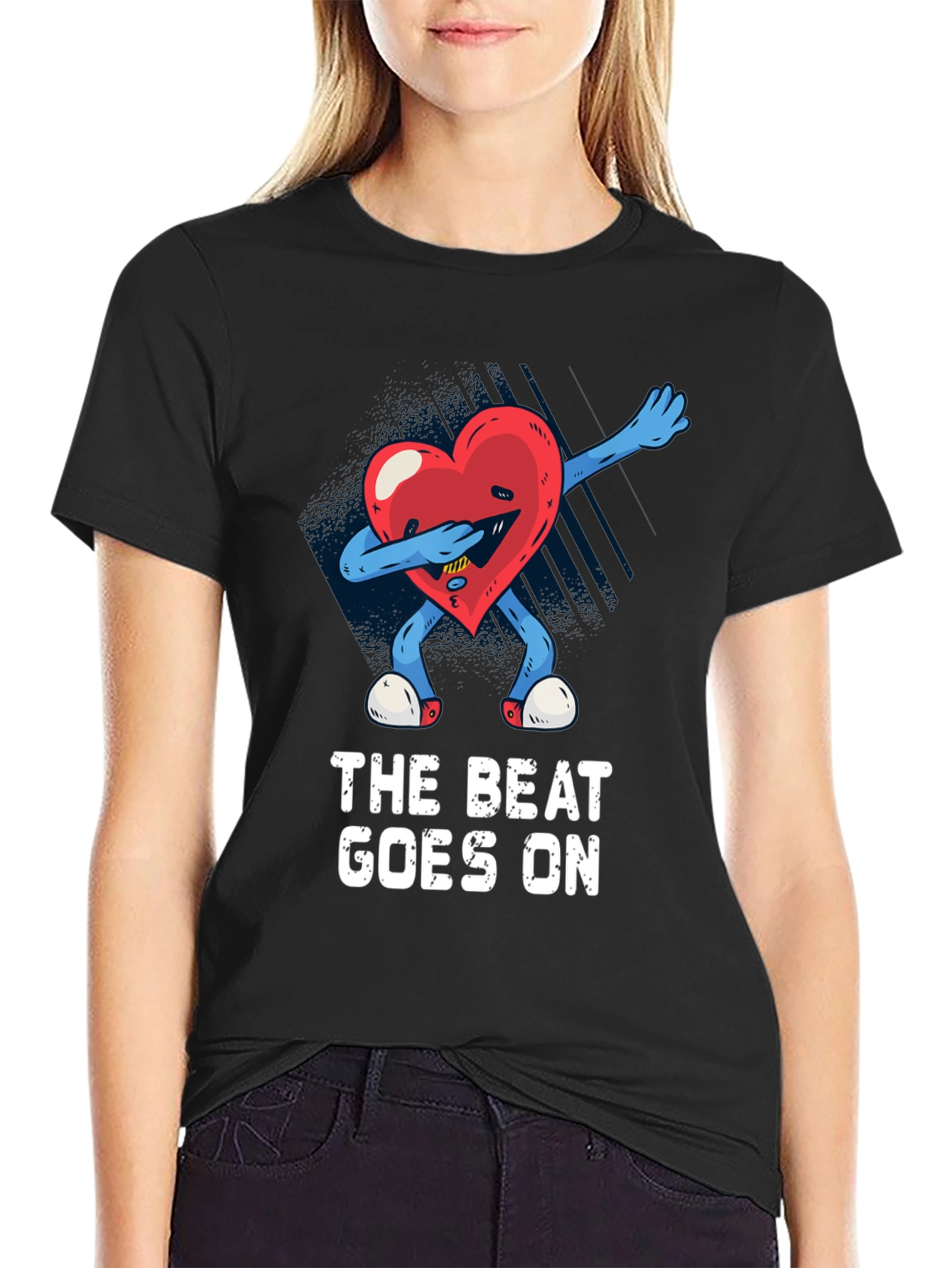 The Beat Goes On Heart Dab T-Shirt