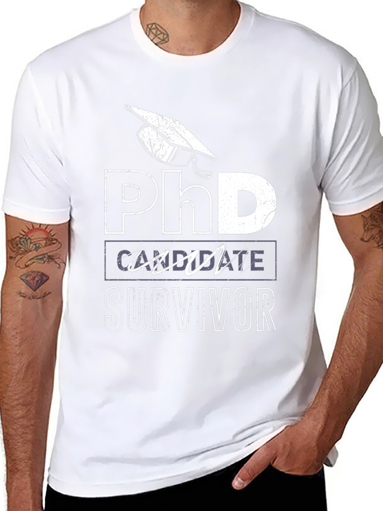 PhD Candidate Survivor Black T-Shirt
