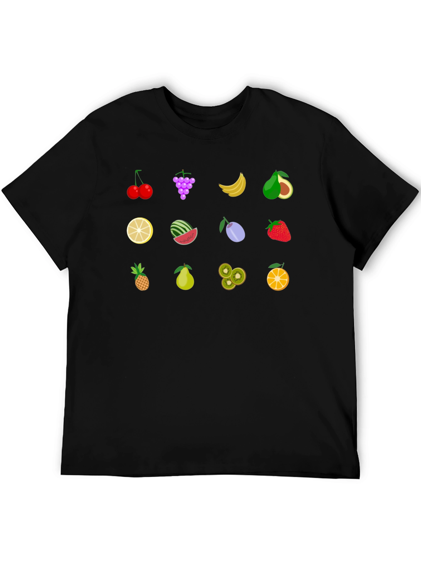 Fruity Fun Graphic T-Shirt - Black