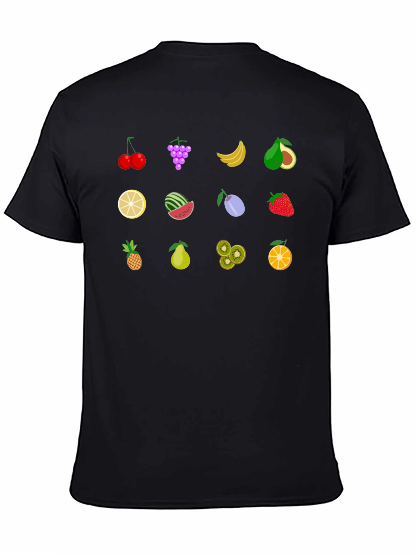 Fruity Fun Graphic T-Shirt - Black
