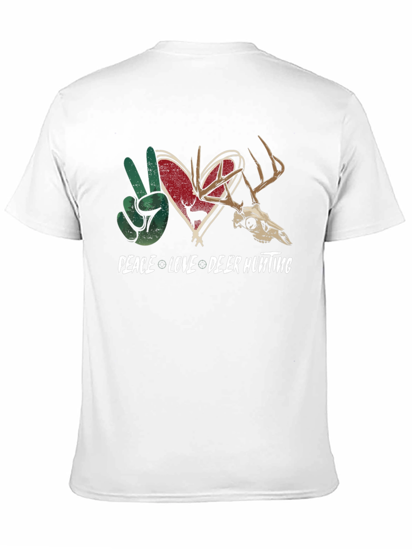 Peace Love Deer Hunting Graphic Tee