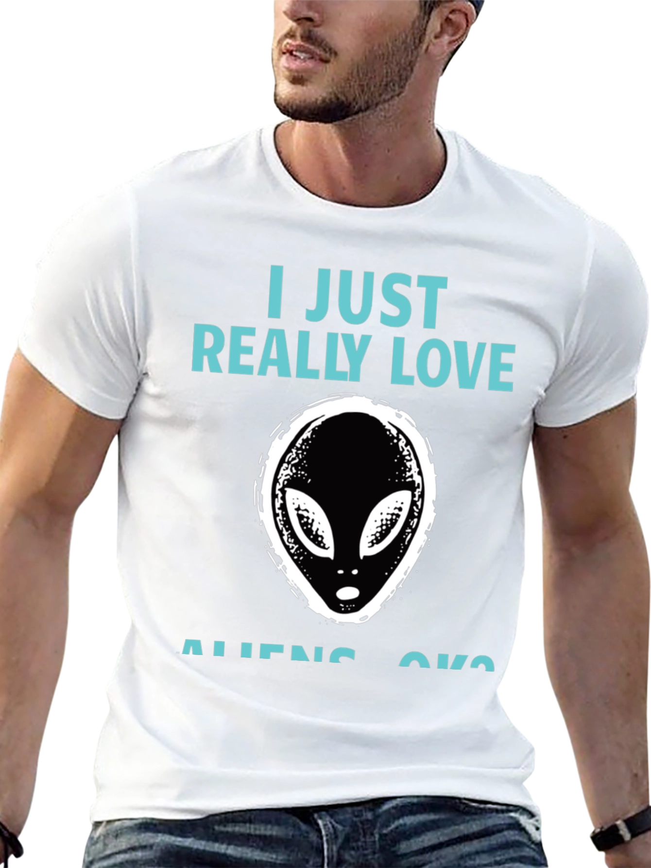 I Just Really Love Aliens Graphic T-Shirt