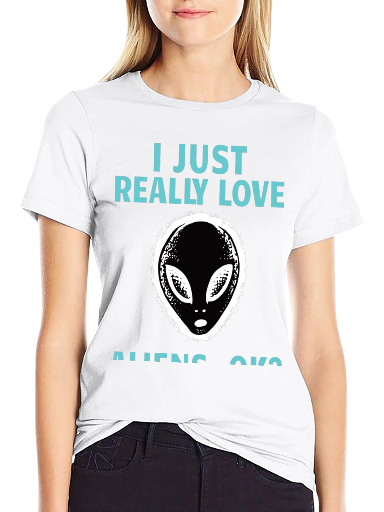 I Just Really Love Aliens Graphic T-Shirt