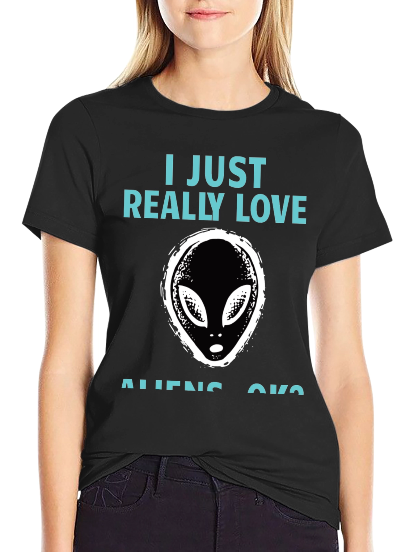 I Just Really Love Aliens Graphic T-Shirt