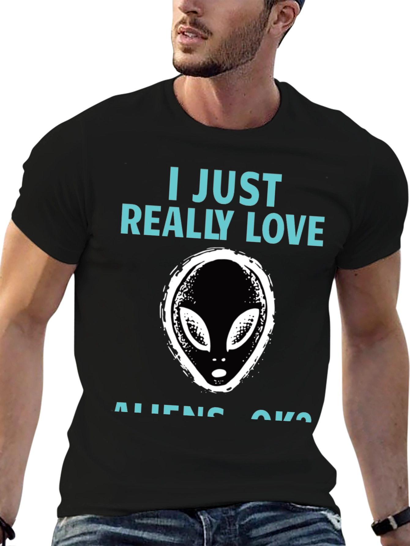 I Just Really Love Aliens Graphic T-Shirt