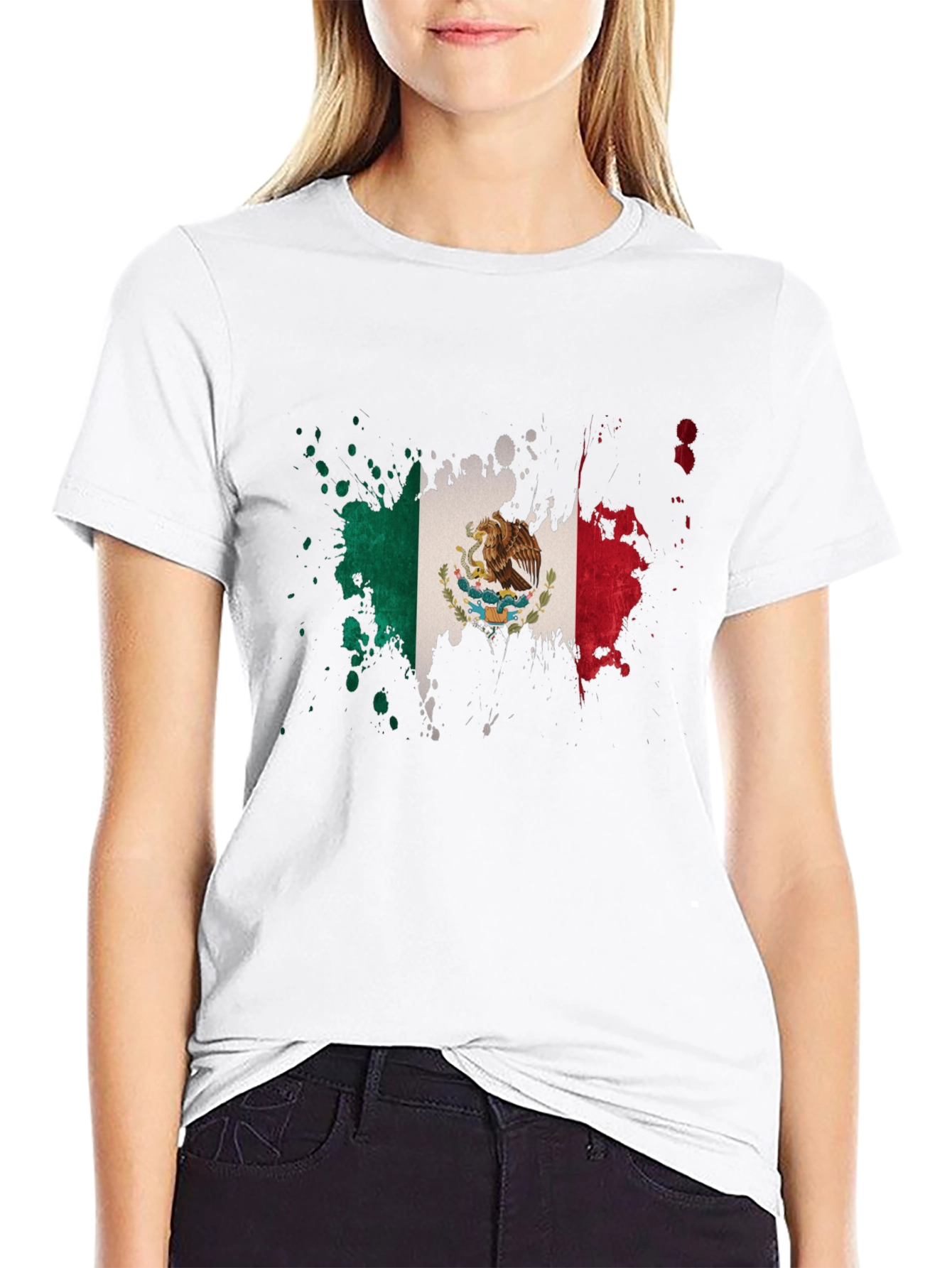 Mexican Flag Splatter T-Shirt