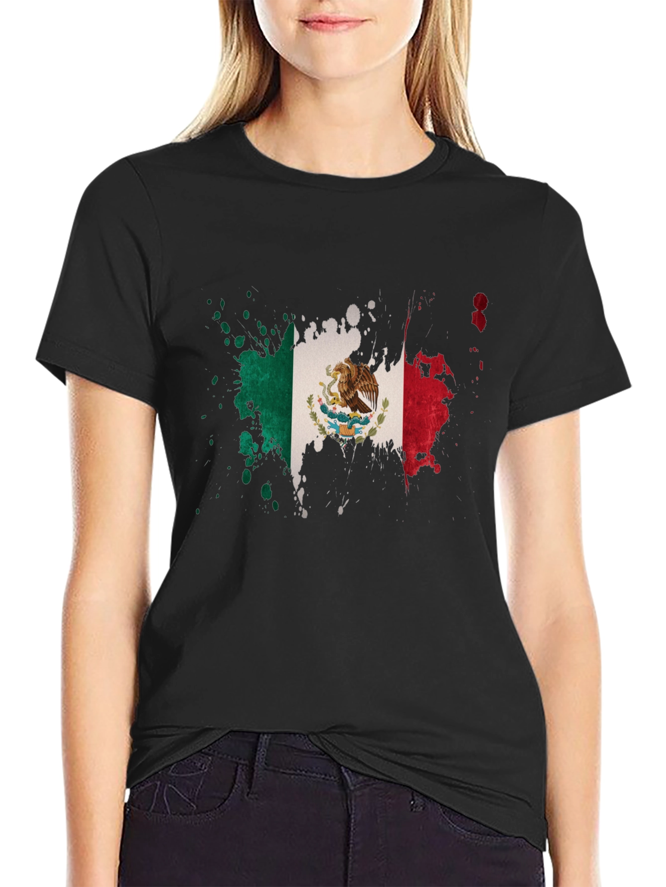 Mexican Flag Splatter T-Shirt