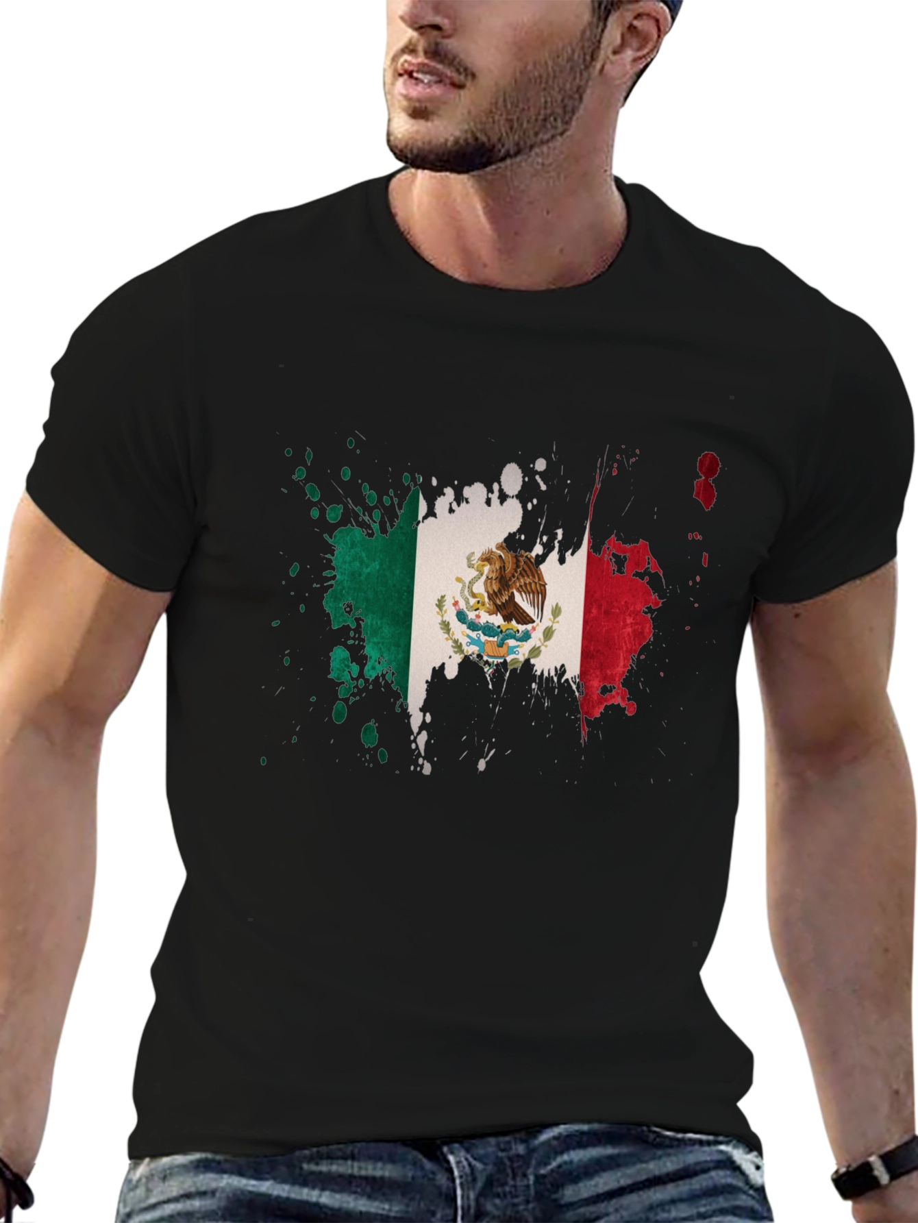 Mexican Flag Splatter T-Shirt