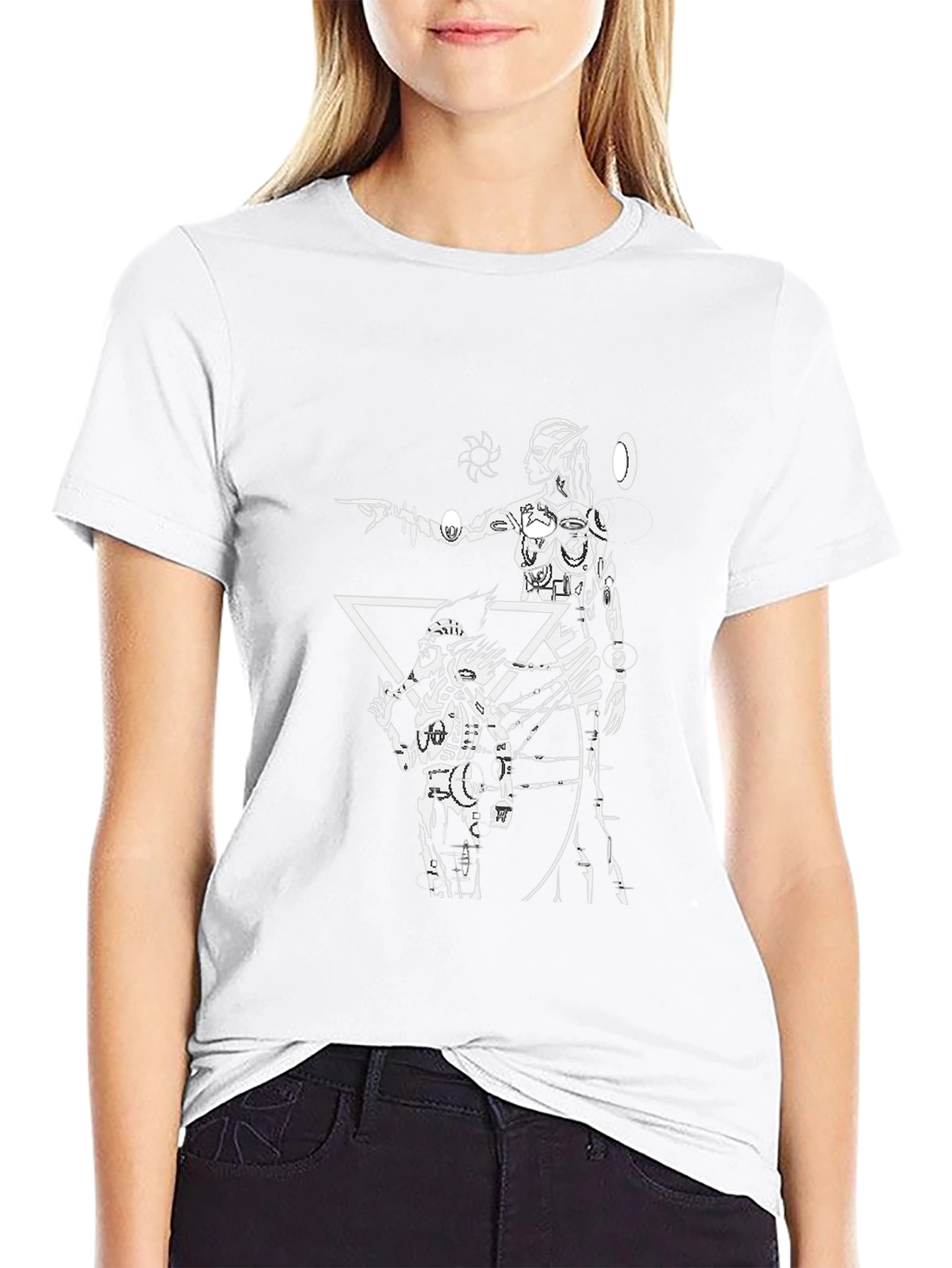 Graphic T-Shirt with Futuristic Design