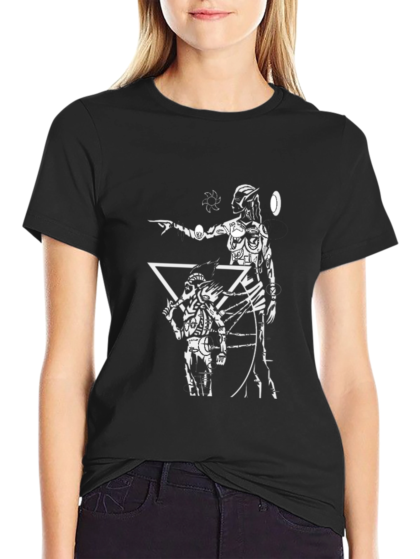 Graphic T-Shirt with Futuristic Design
