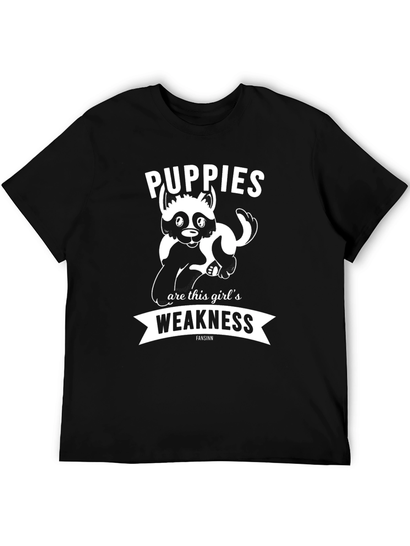 Puppies Weakness Graphic Tee - Unisex Black T-Shirt