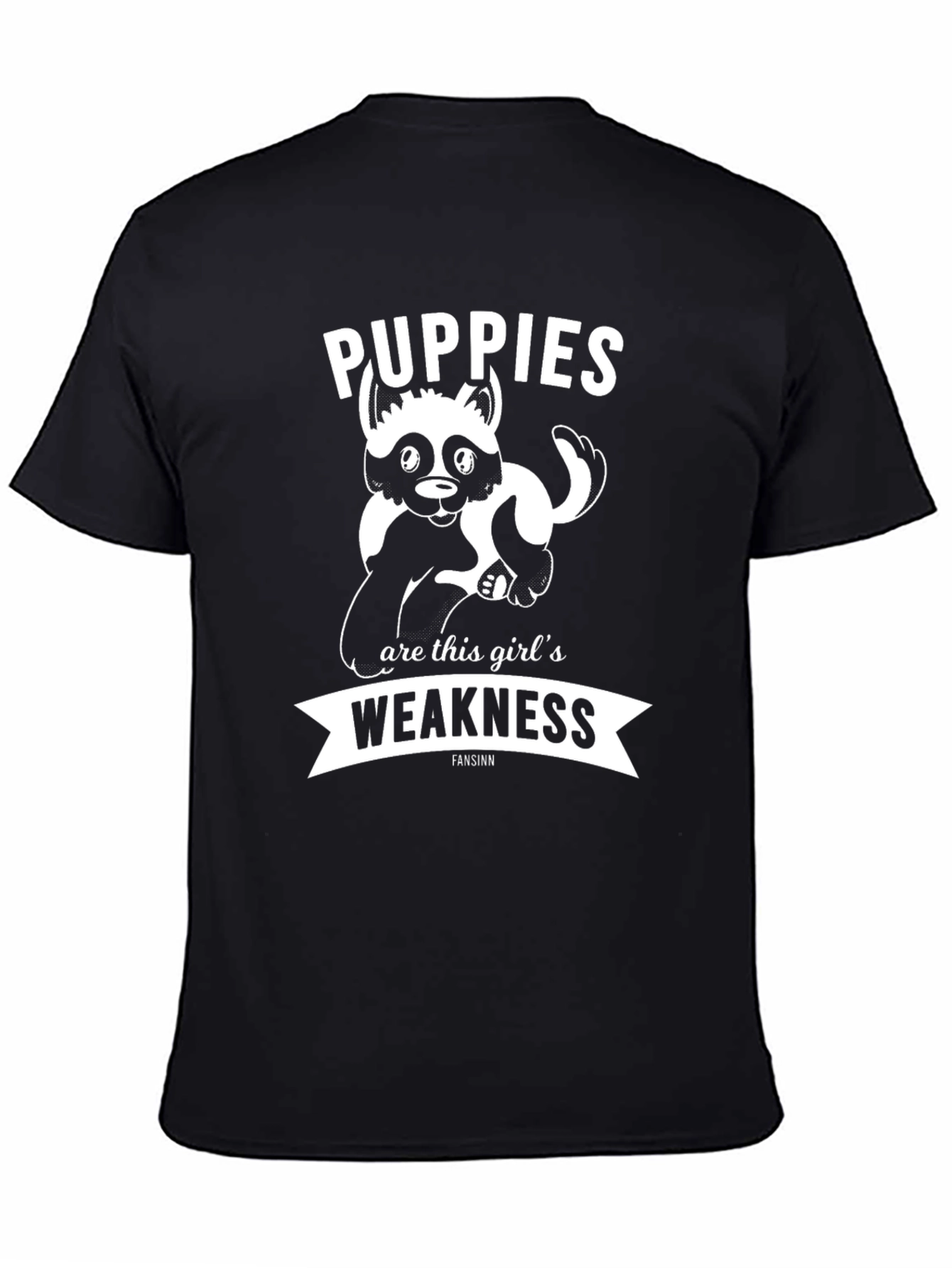 Puppies Weakness Graphic Tee - Unisex Black T-Shirt