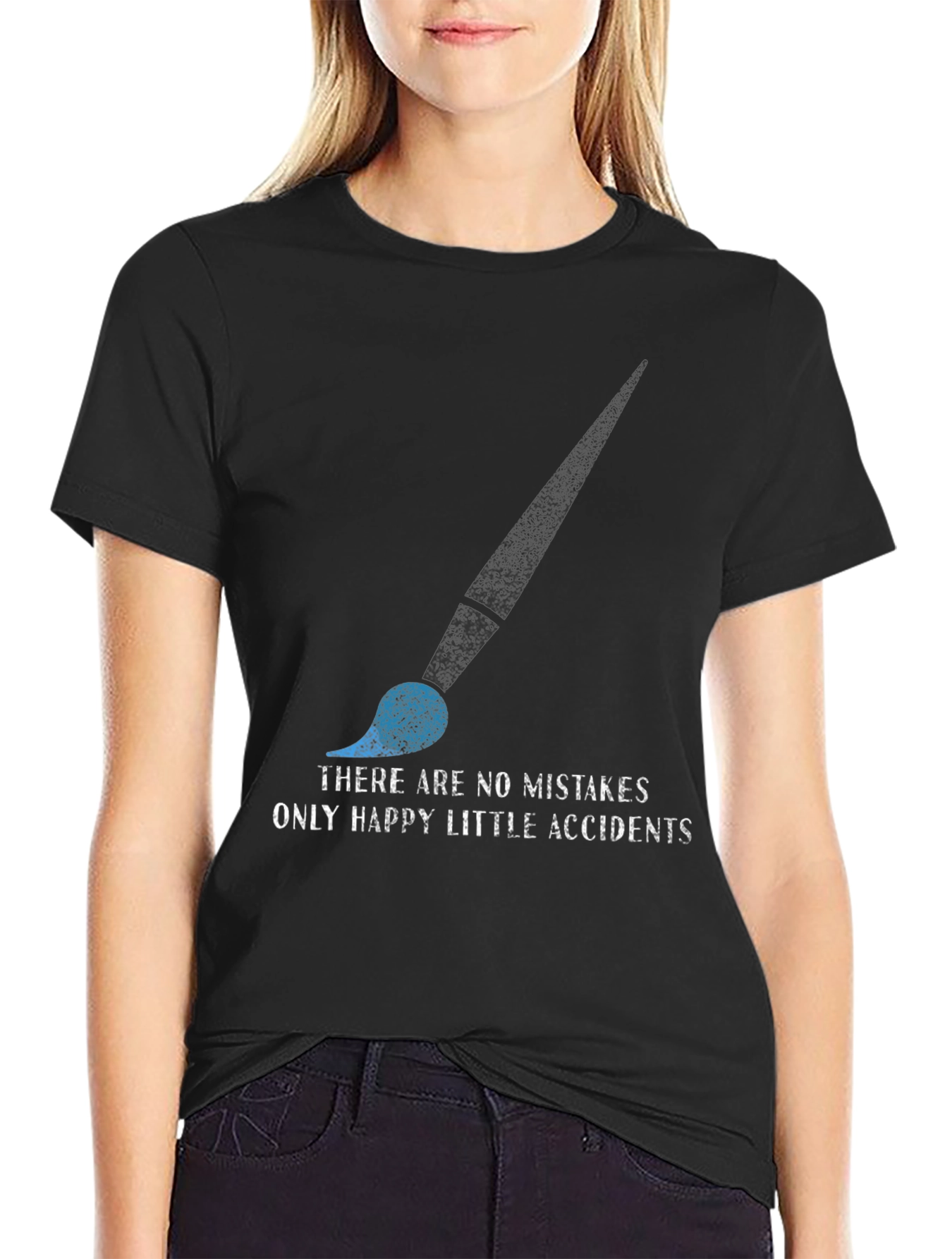 Happy Accidents T-Shirt: Painters Brush Graphic Tee