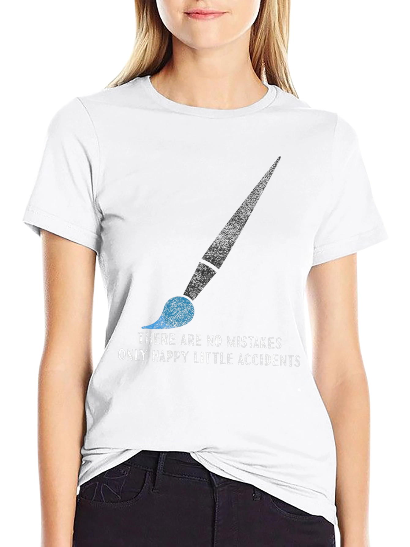 Happy Accidents T-Shirt: Painters Brush Graphic Tee