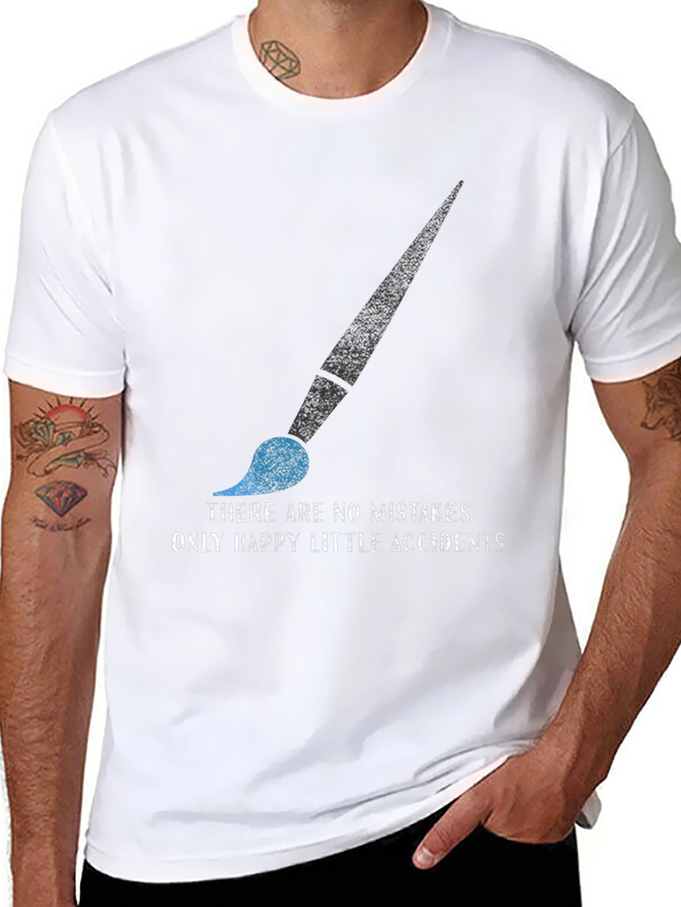 Happy Accidents T-Shirt: Painters Brush Graphic Tee
