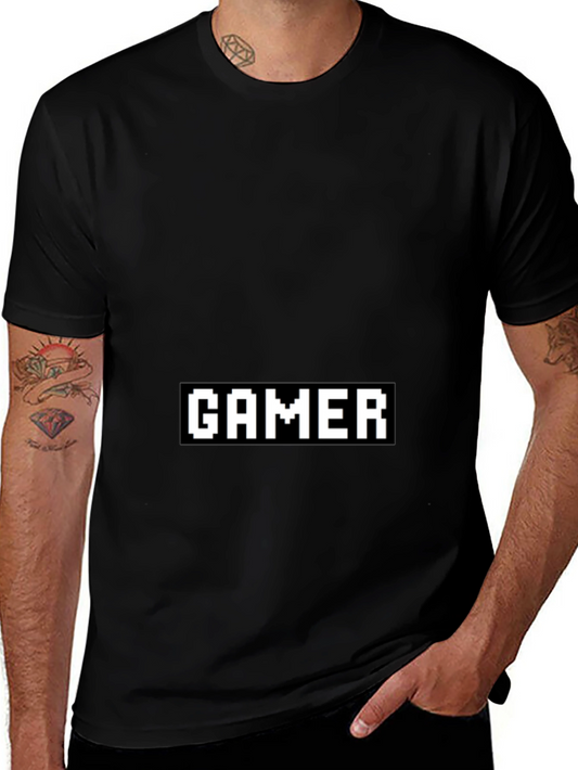 Pixel Gamer Black T-Shirt - Retro Gaming Style