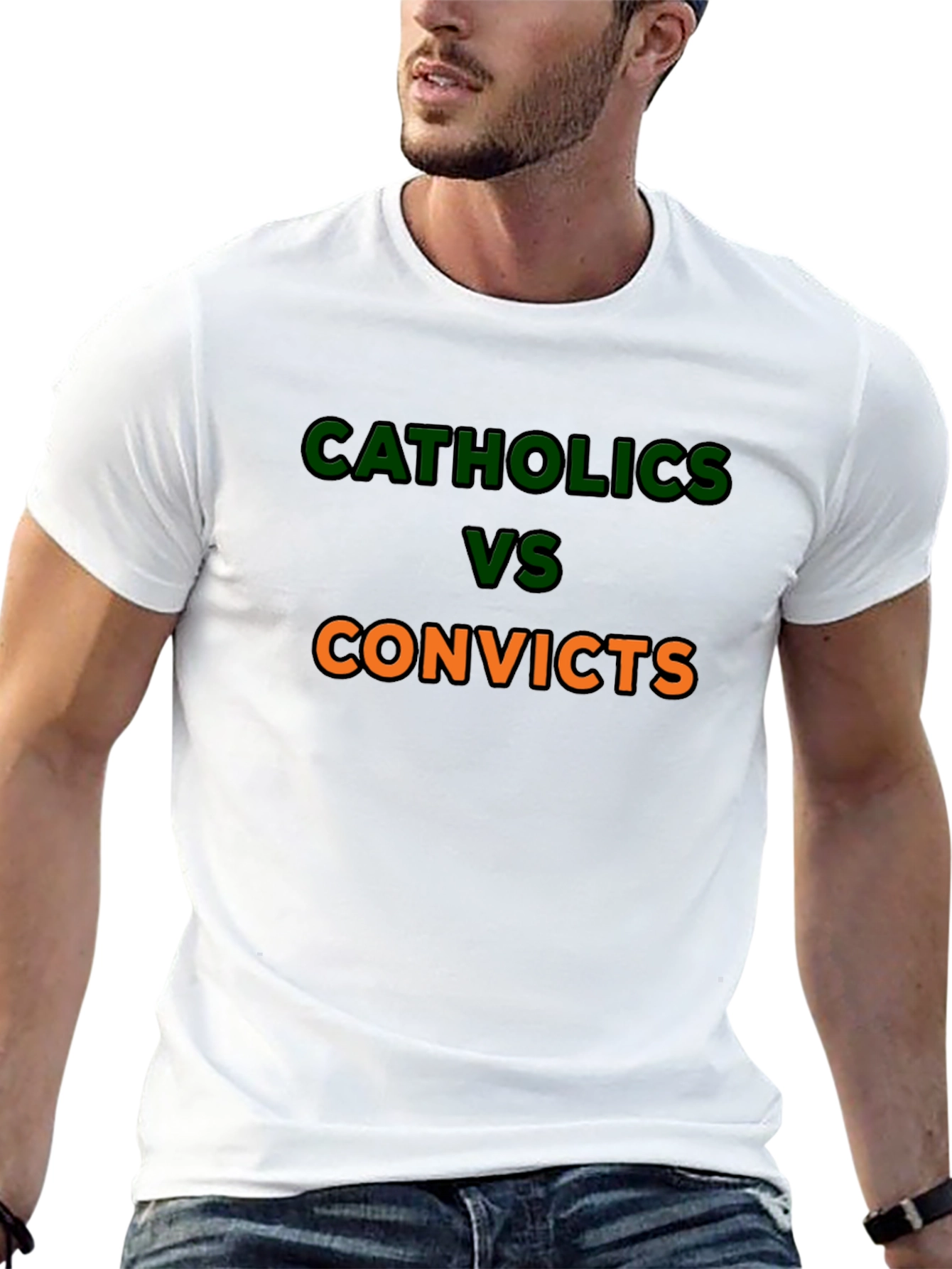 Catholics vs Convicts Graphic T-Shirt