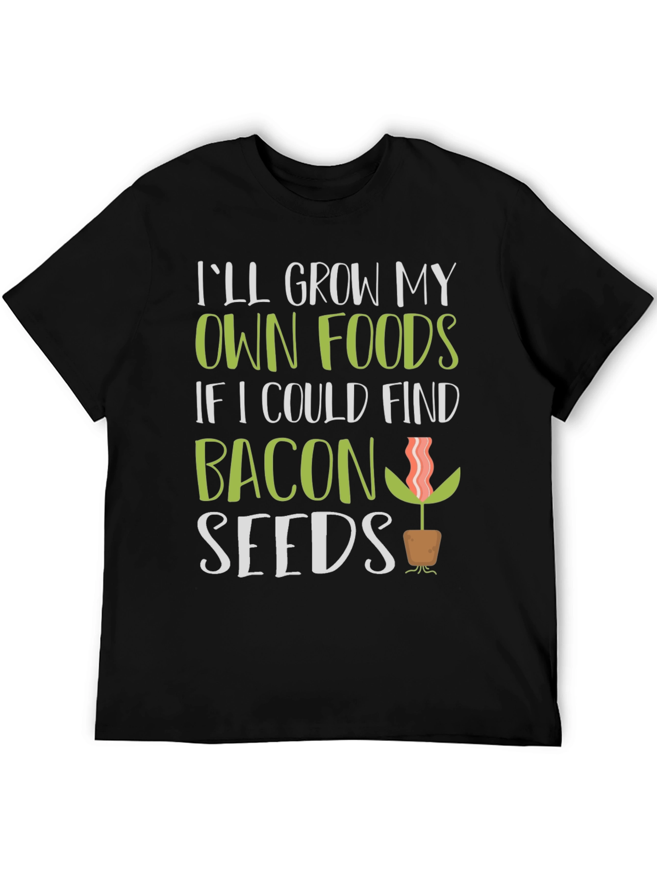 Funny Bacon Seeds Graphic T-Shirt