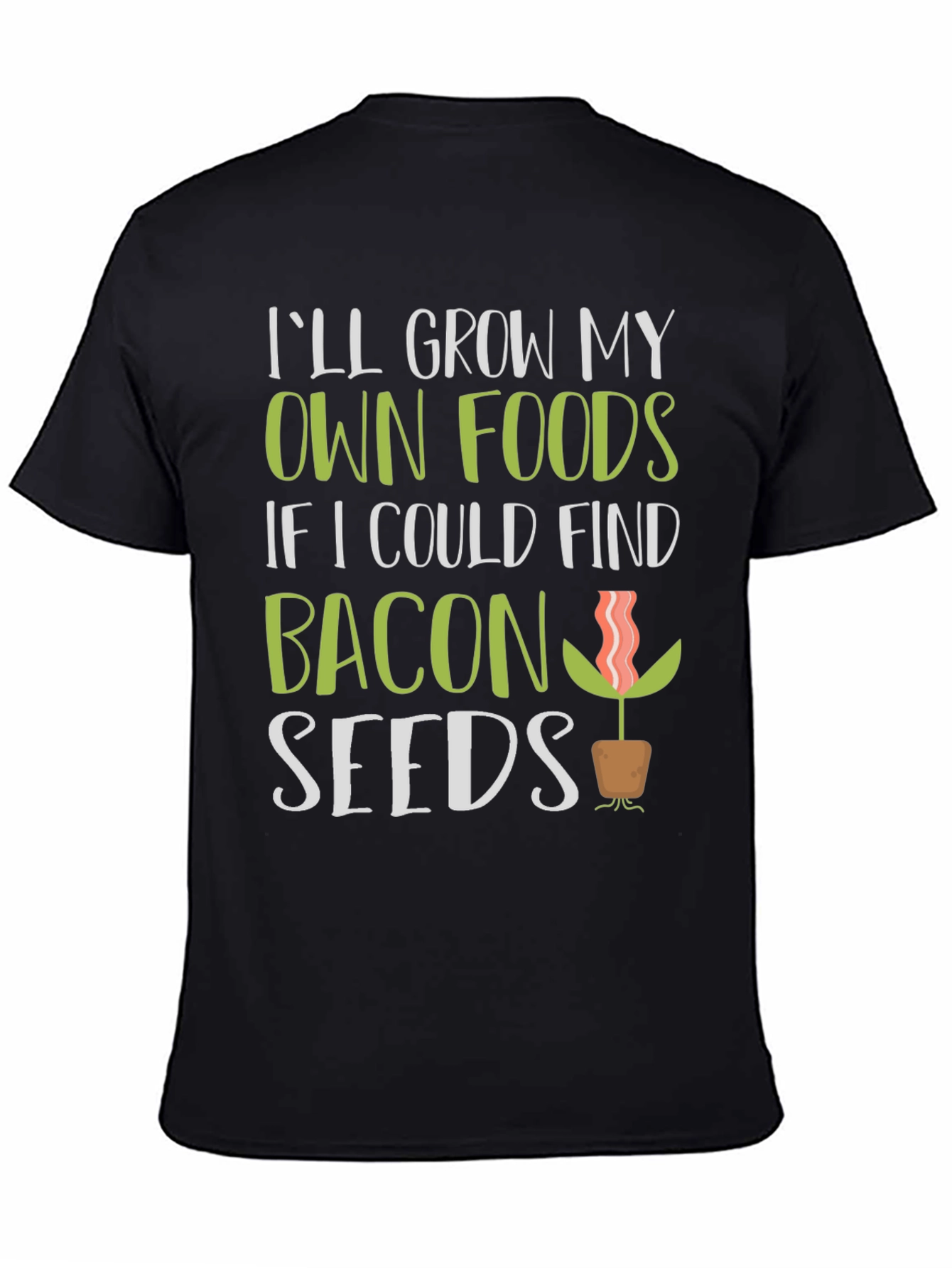 Funny Bacon Seeds Graphic T-Shirt