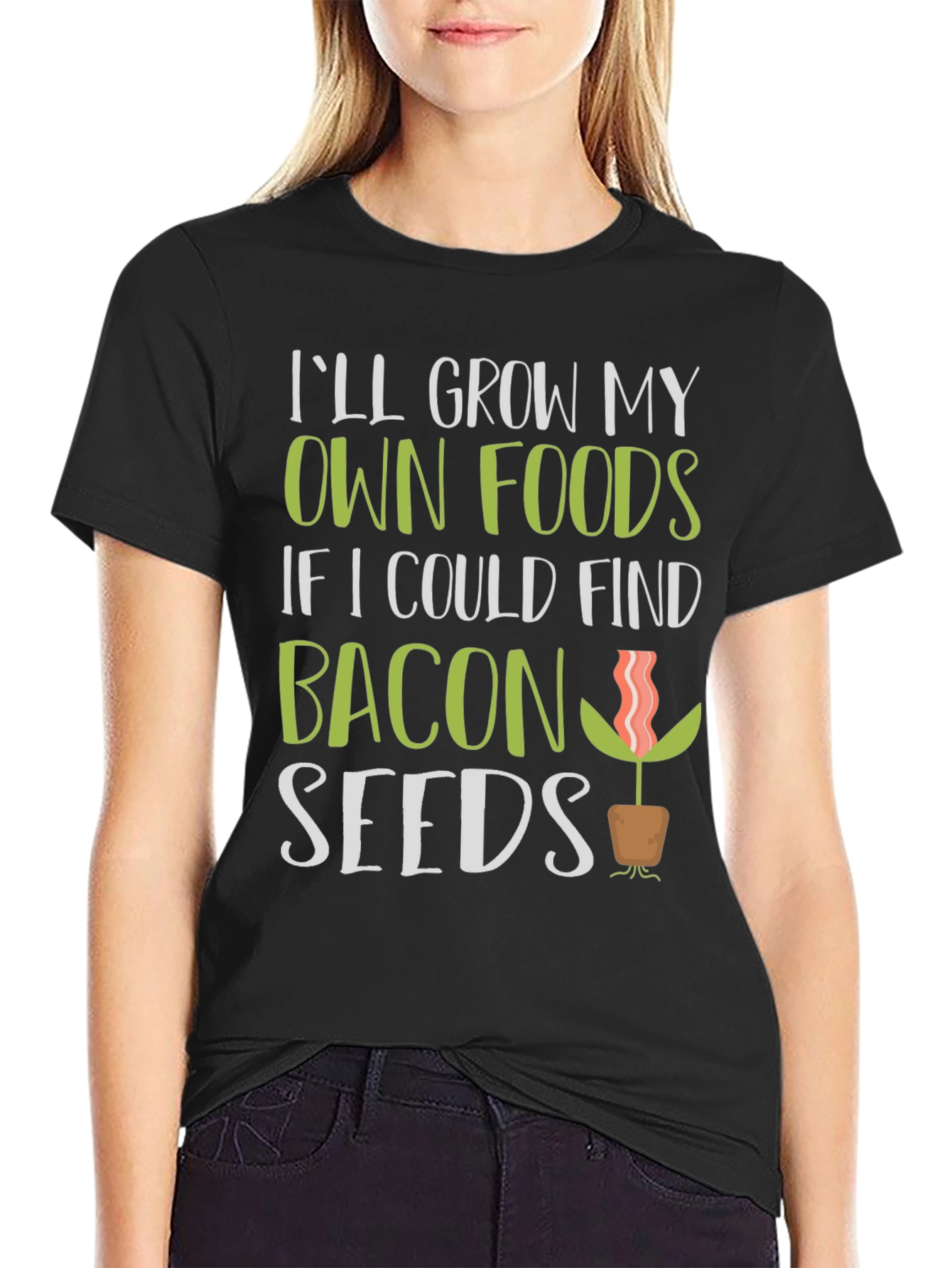Funny Bacon Seeds Graphic T-Shirt