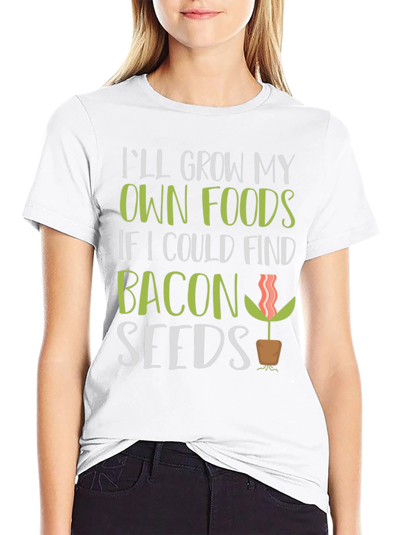 Funny Bacon Seeds Graphic T-Shirt