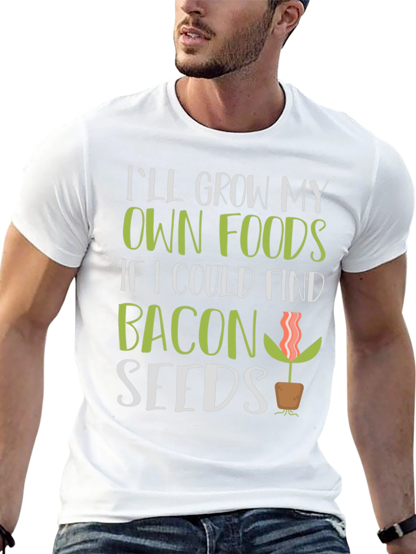 Funny Bacon Seeds Graphic T-Shirt