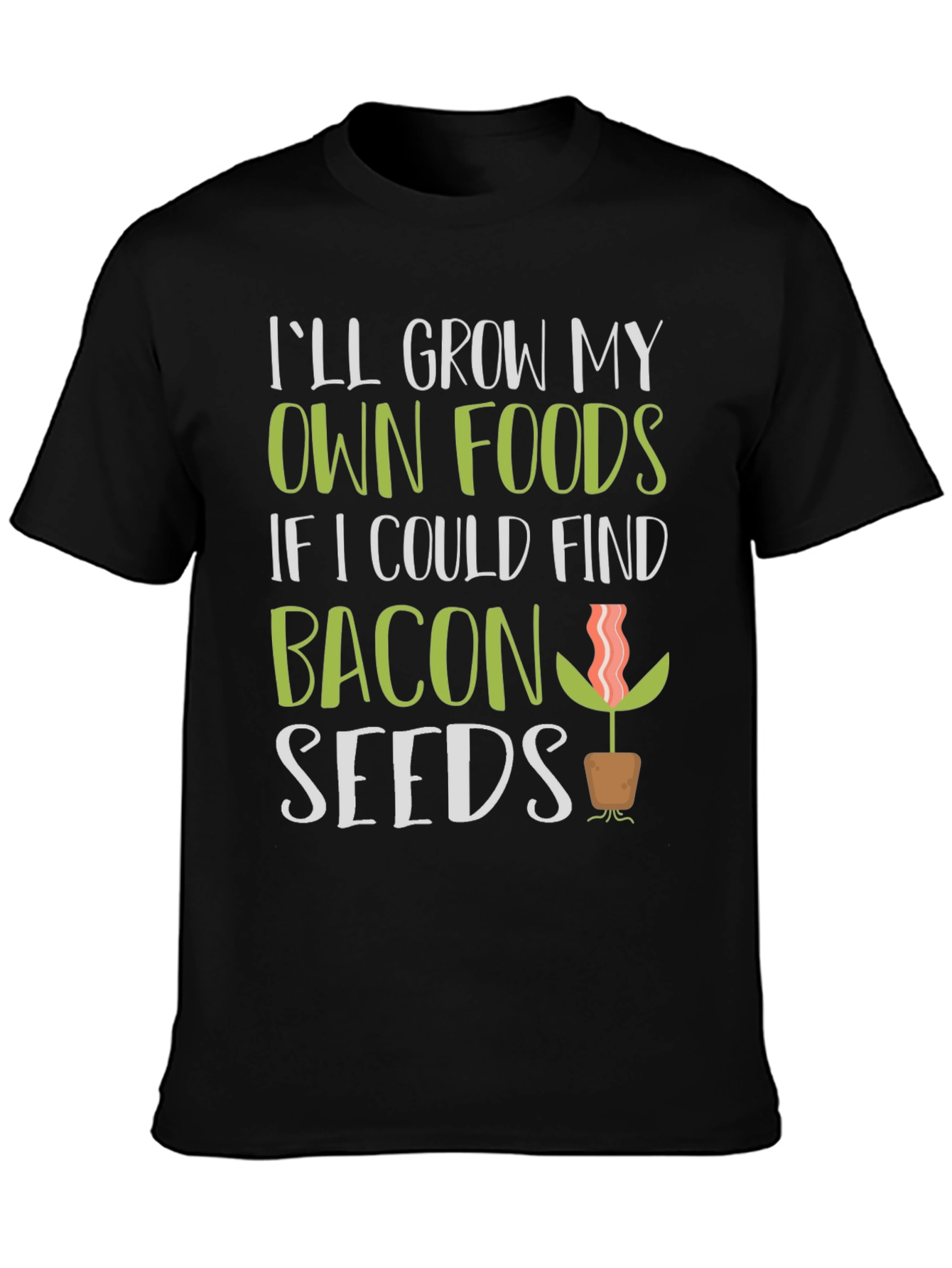 Funny Bacon Seeds Graphic T-Shirt