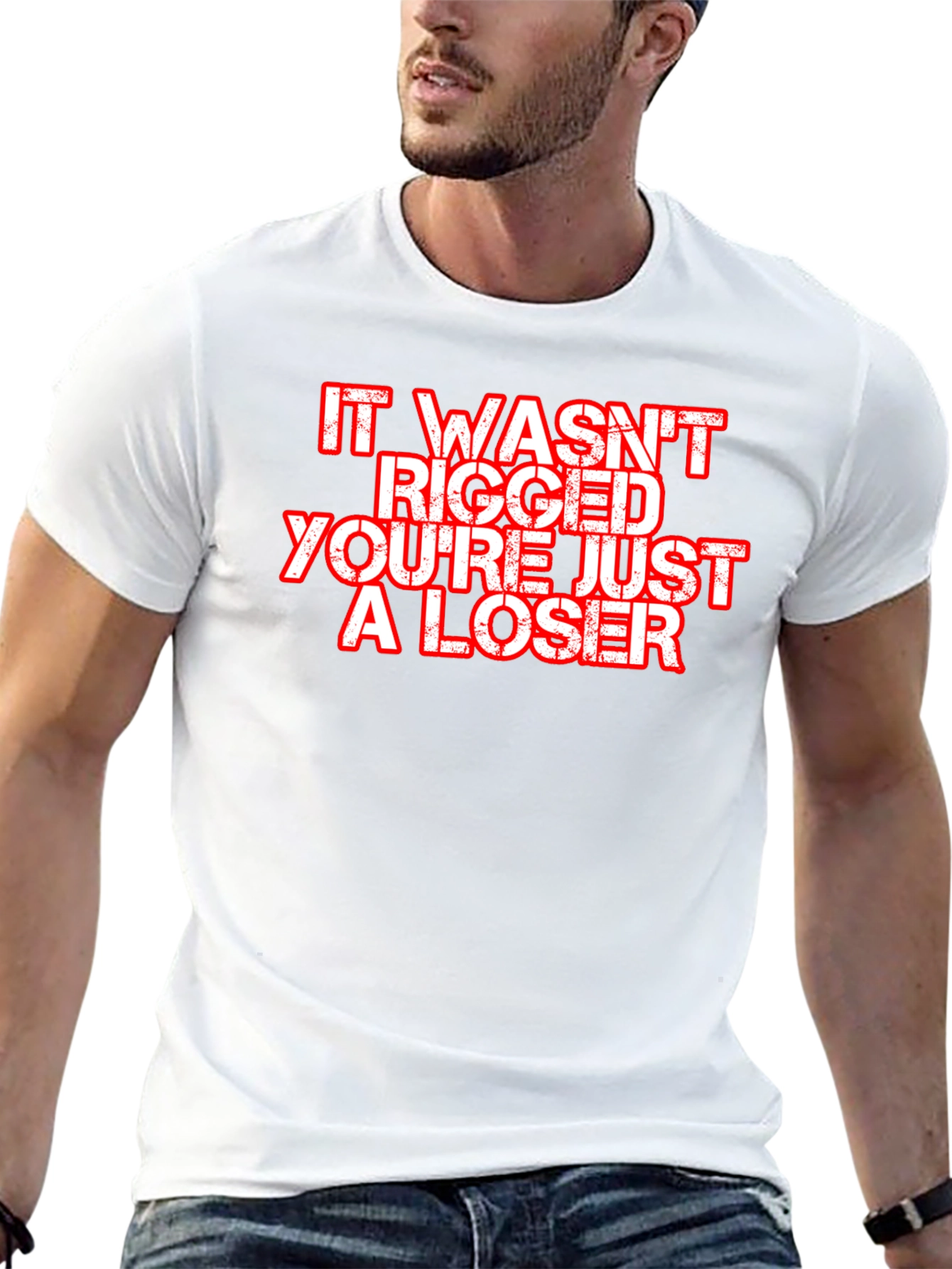 It Wasnt Rigged Mens Black T-Shirt