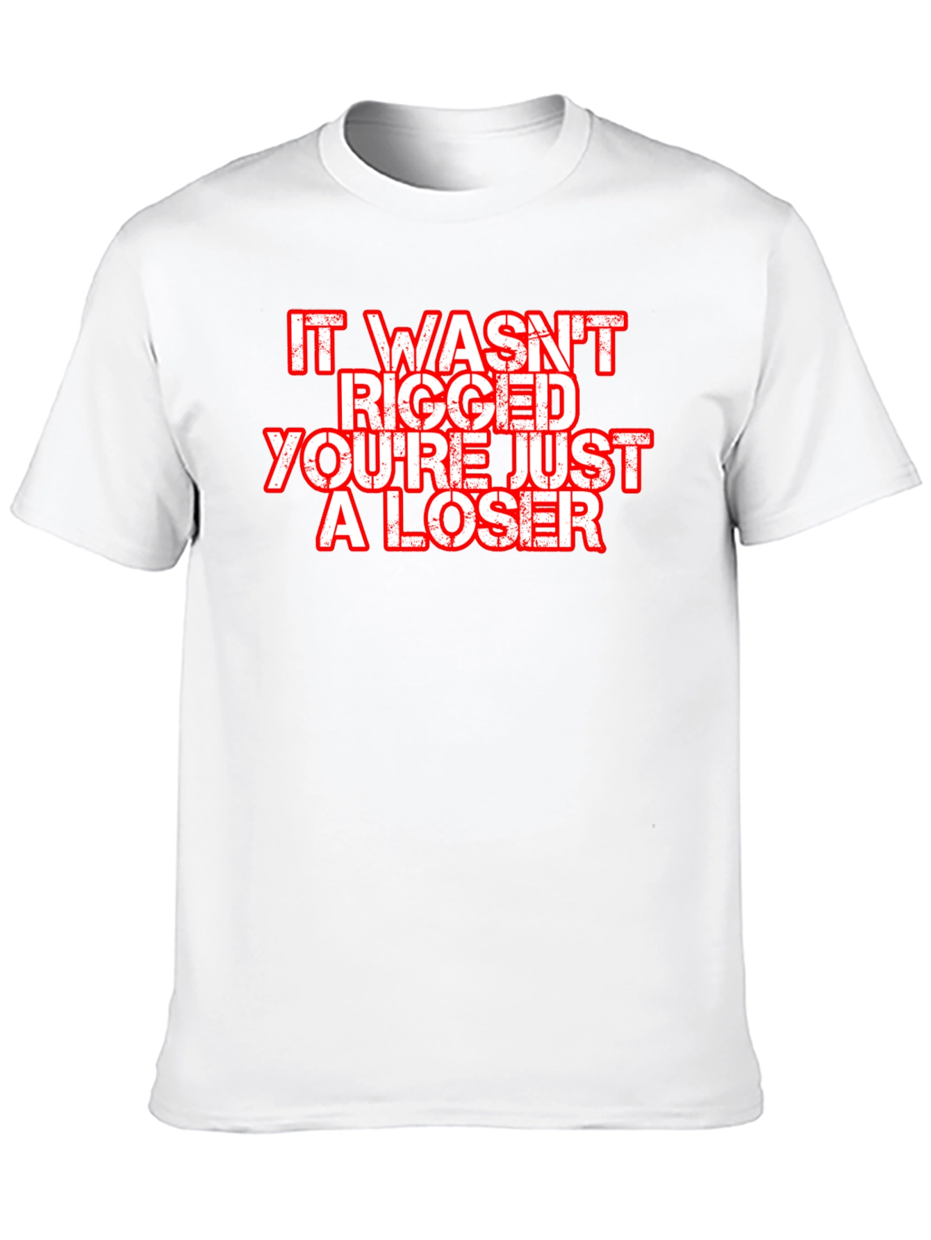 It Wasnt Rigged Mens Black T-Shirt