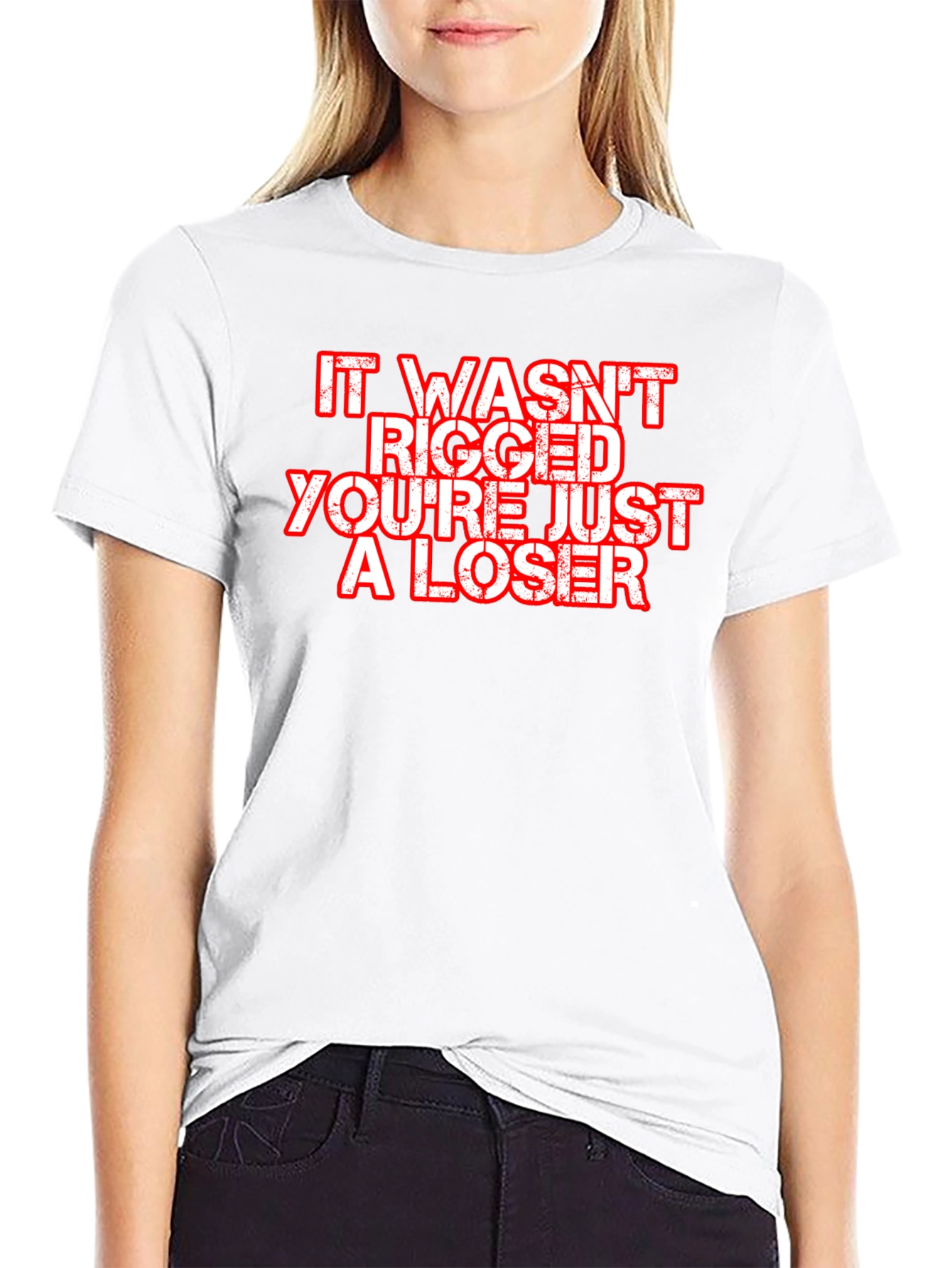 It Wasnt Rigged Mens Black T-Shirt