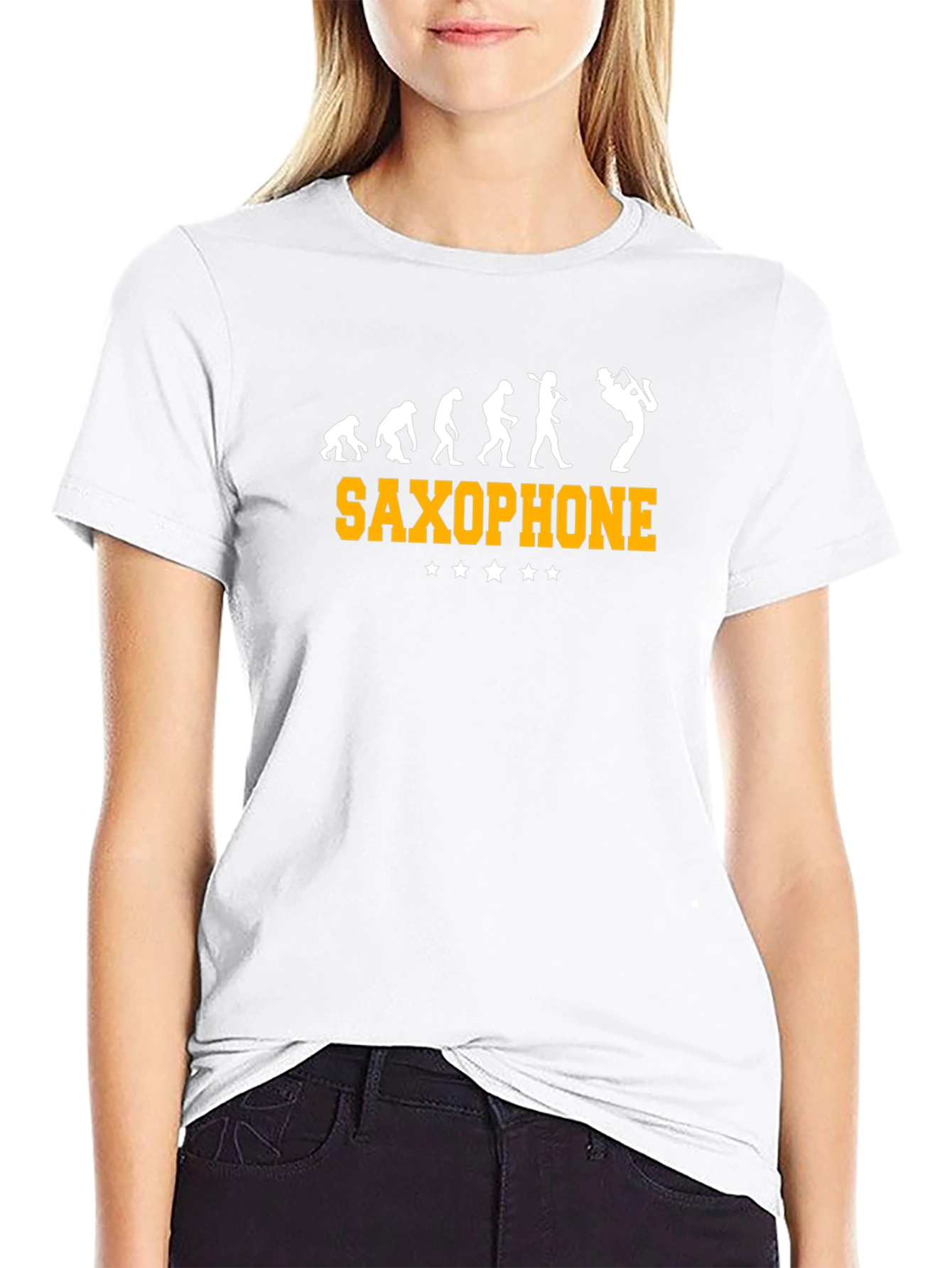 Saxophone Evolution Funny Graphic T-Shirt