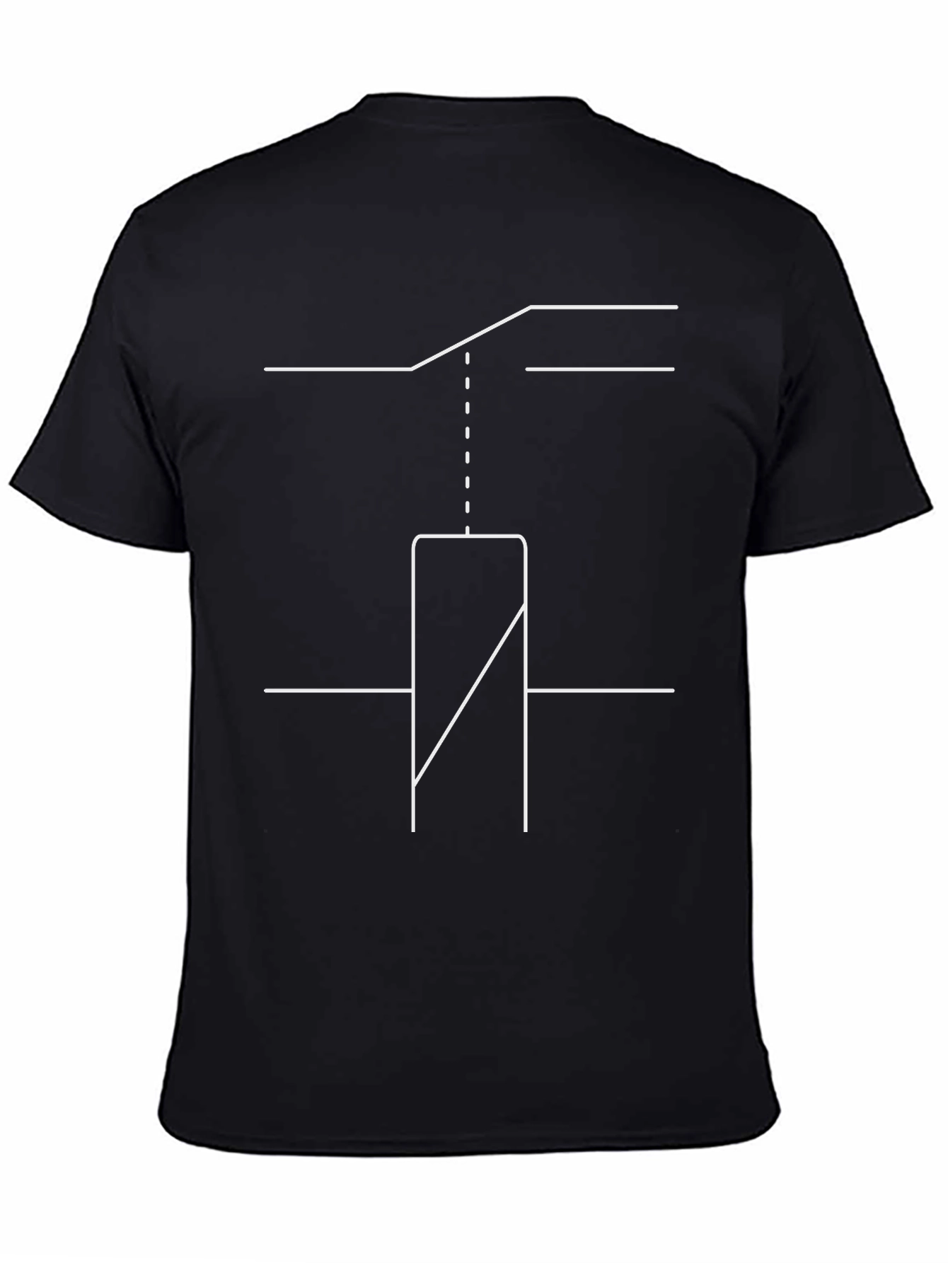 Unique Circuit Diagram Graphic Tee - Black