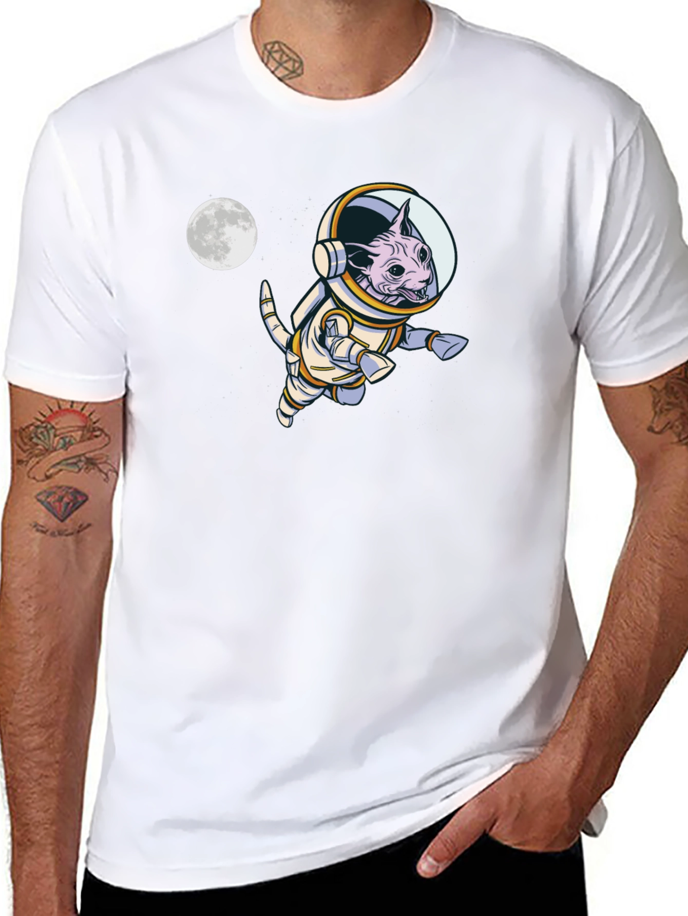 Astronaut Cat T-Shirt - Space Kitty Tee