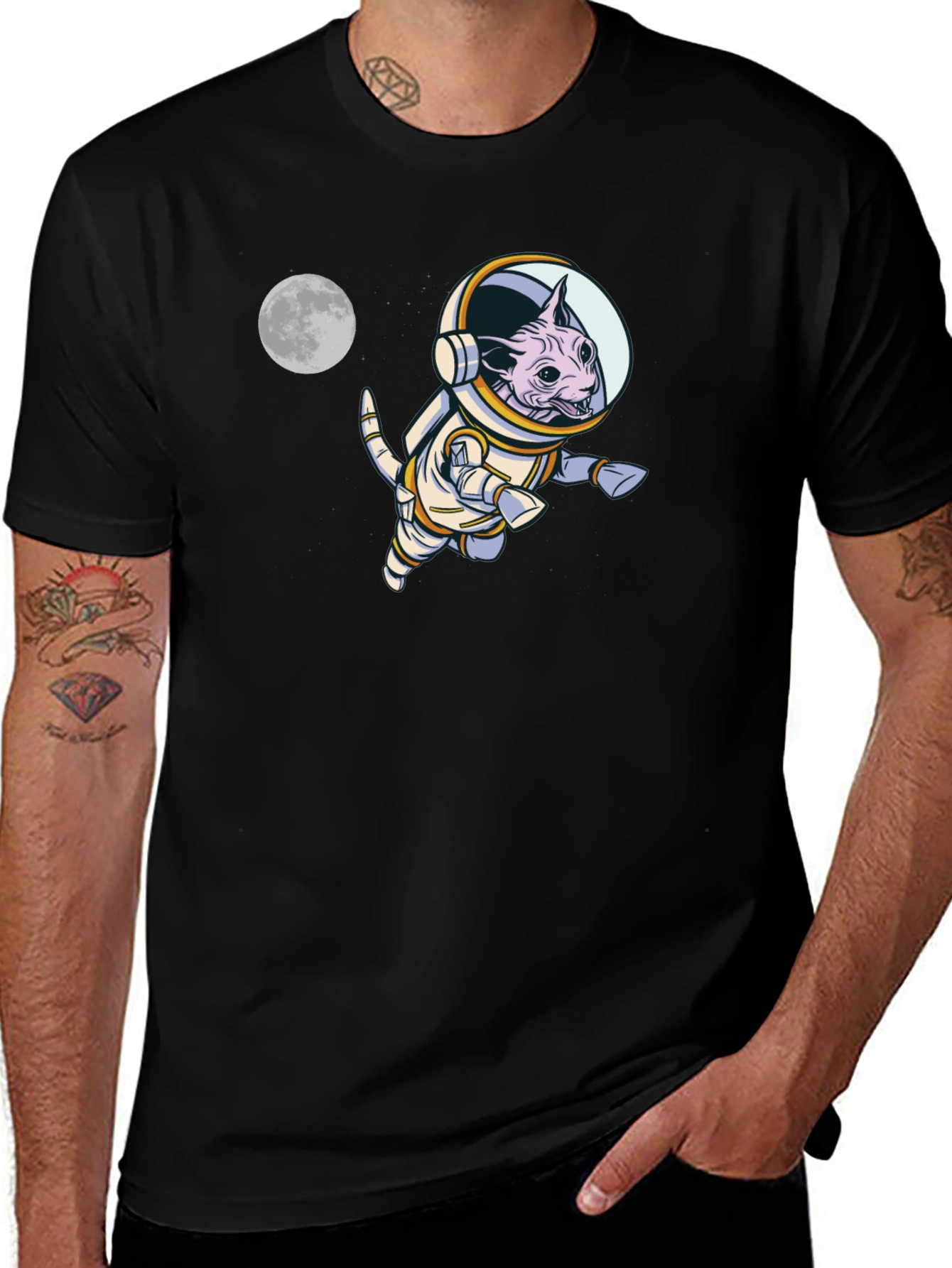 Astronaut Cat T-Shirt - Space Kitty Tee