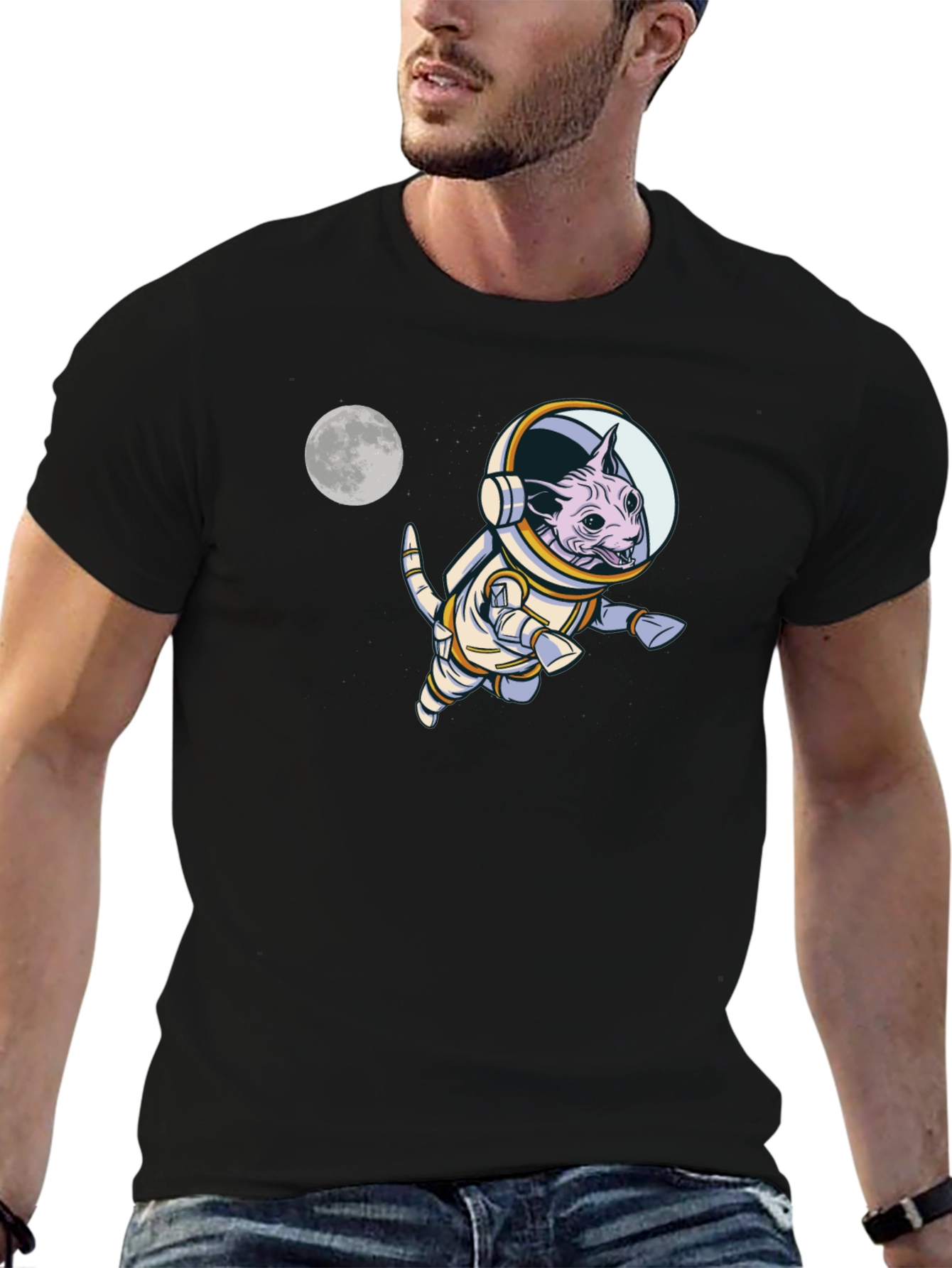 Astronaut Cat T-Shirt - Space Kitty Tee